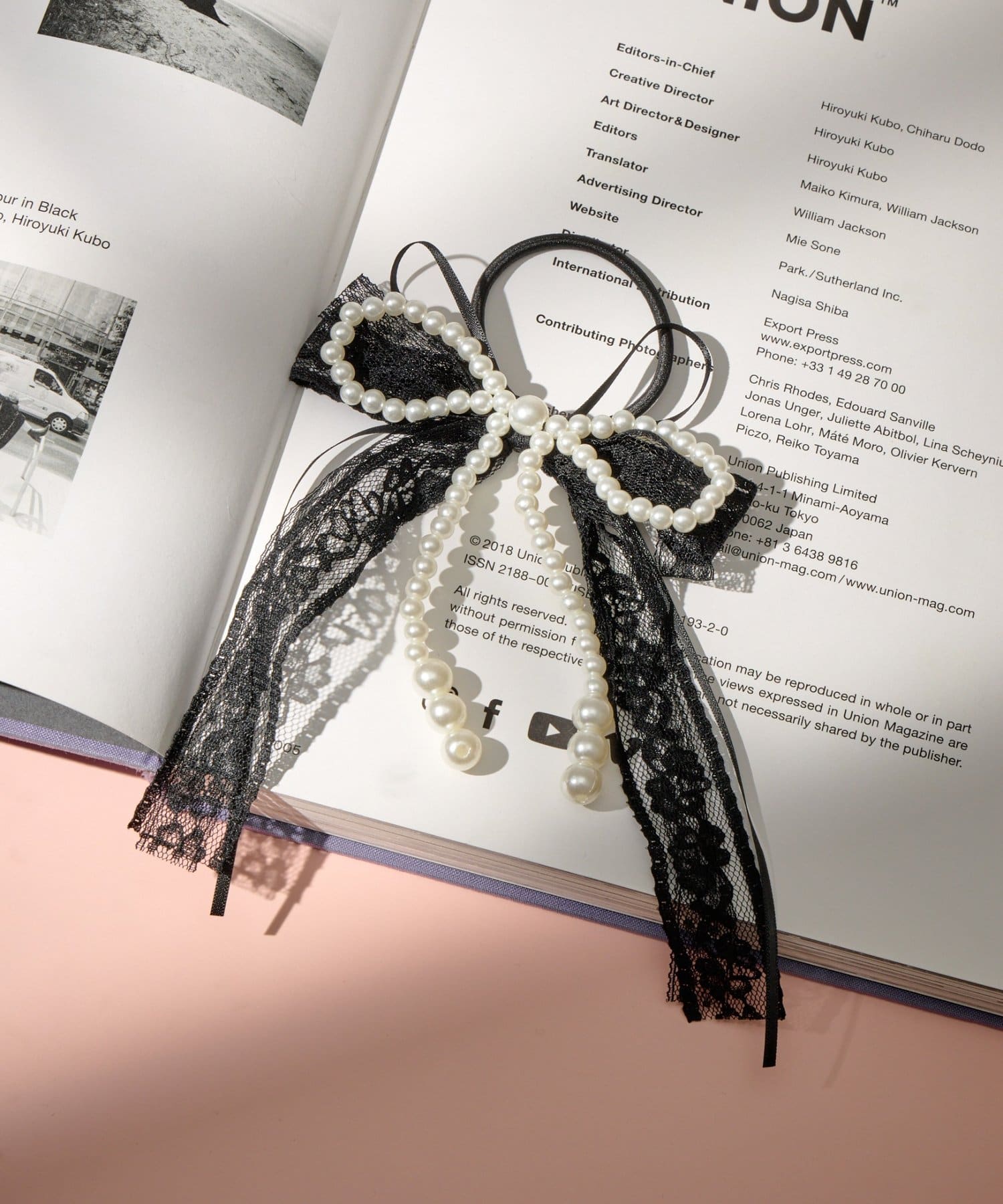 Lattice(ラティス) パールレースリボンヘアゴム