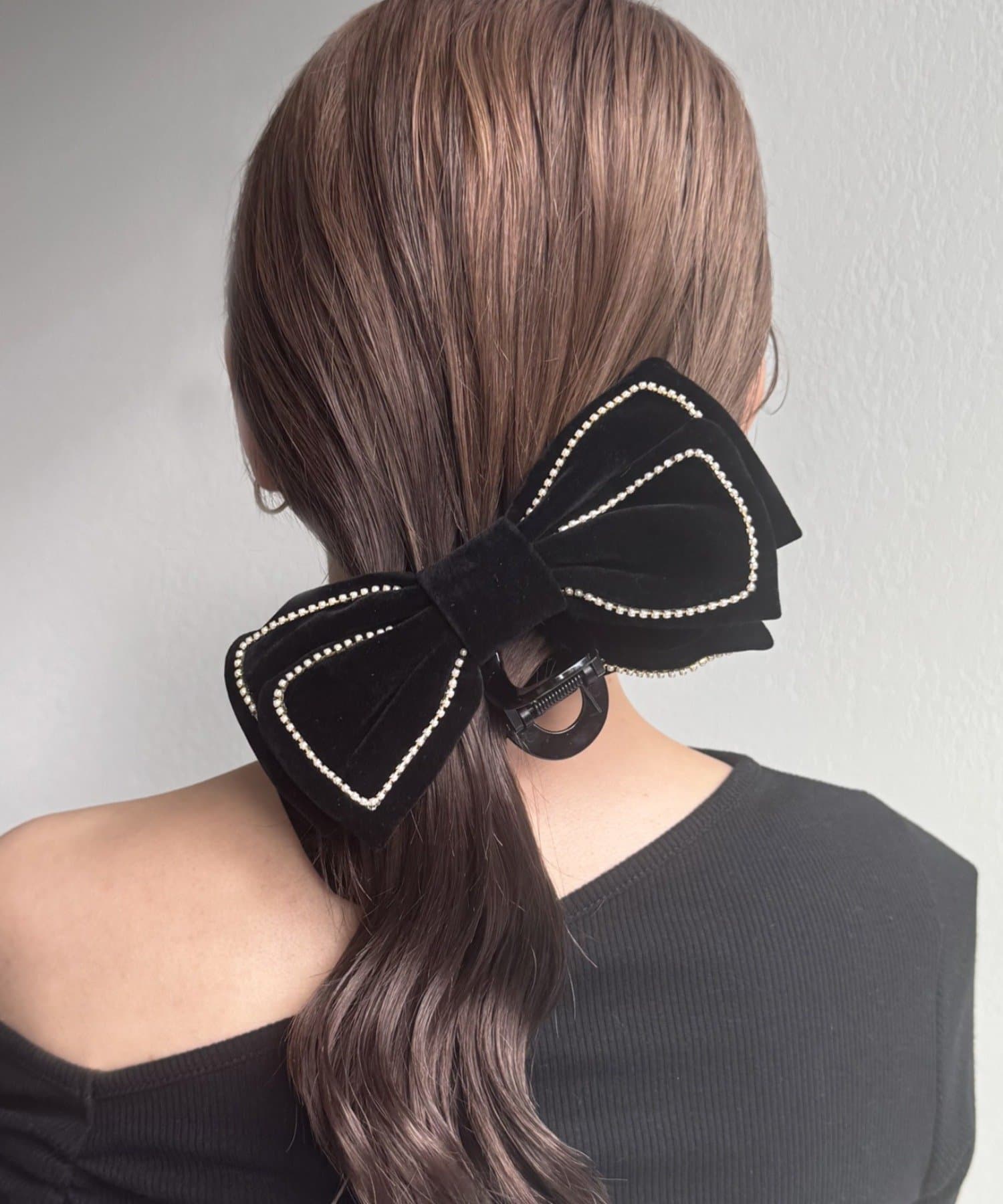 Lattice(ラティス) 【keeco企画】【WEB限定】ビッグベロアリボンクリップ