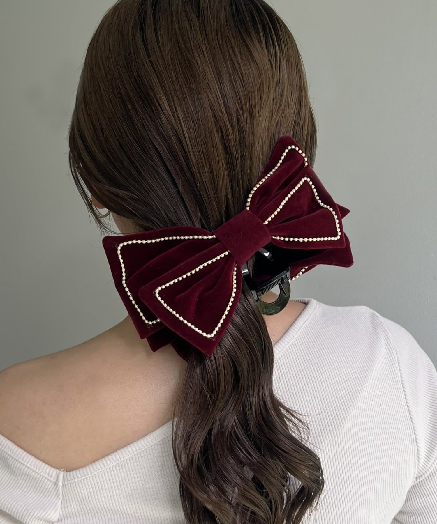 Lattice(ラティス) 【keeco企画】【WEB限定】ビッグベロアリボンクリップ