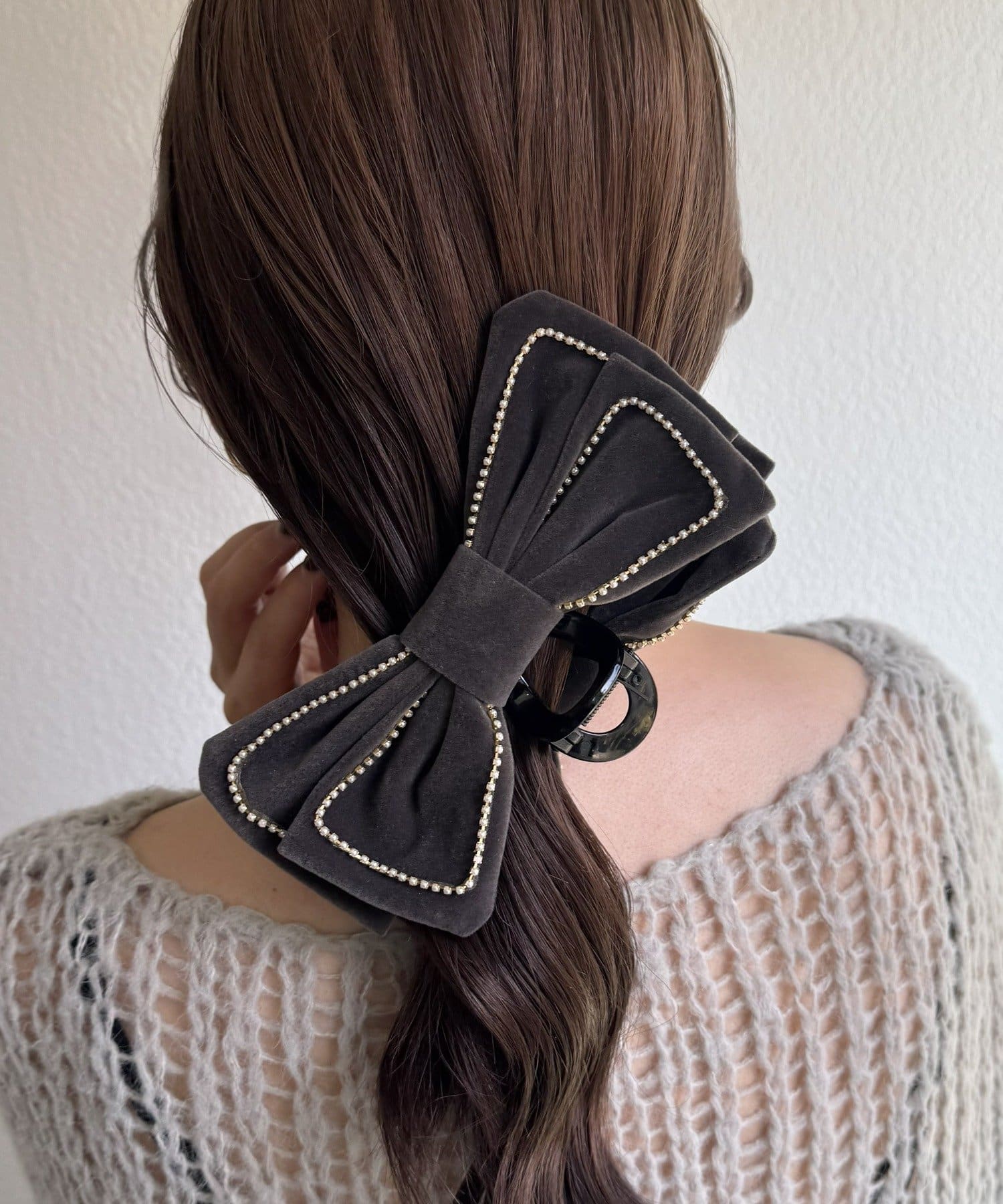 Lattice(ラティス) 【keeco企画】【WEB限定】ビッグベロアリボンクリップ