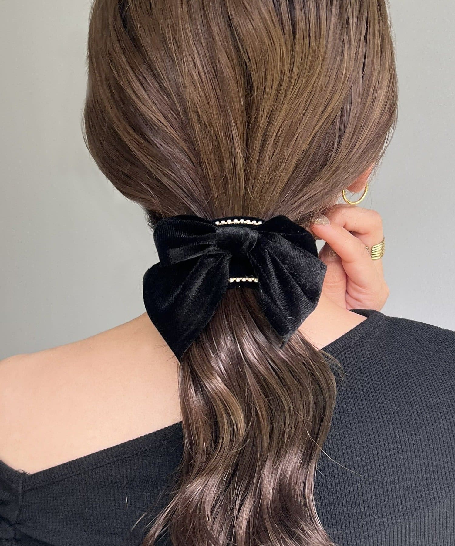 Lattice(ラティス) 【keeco企画】【WEB限定】ベロアリボンロールカフ