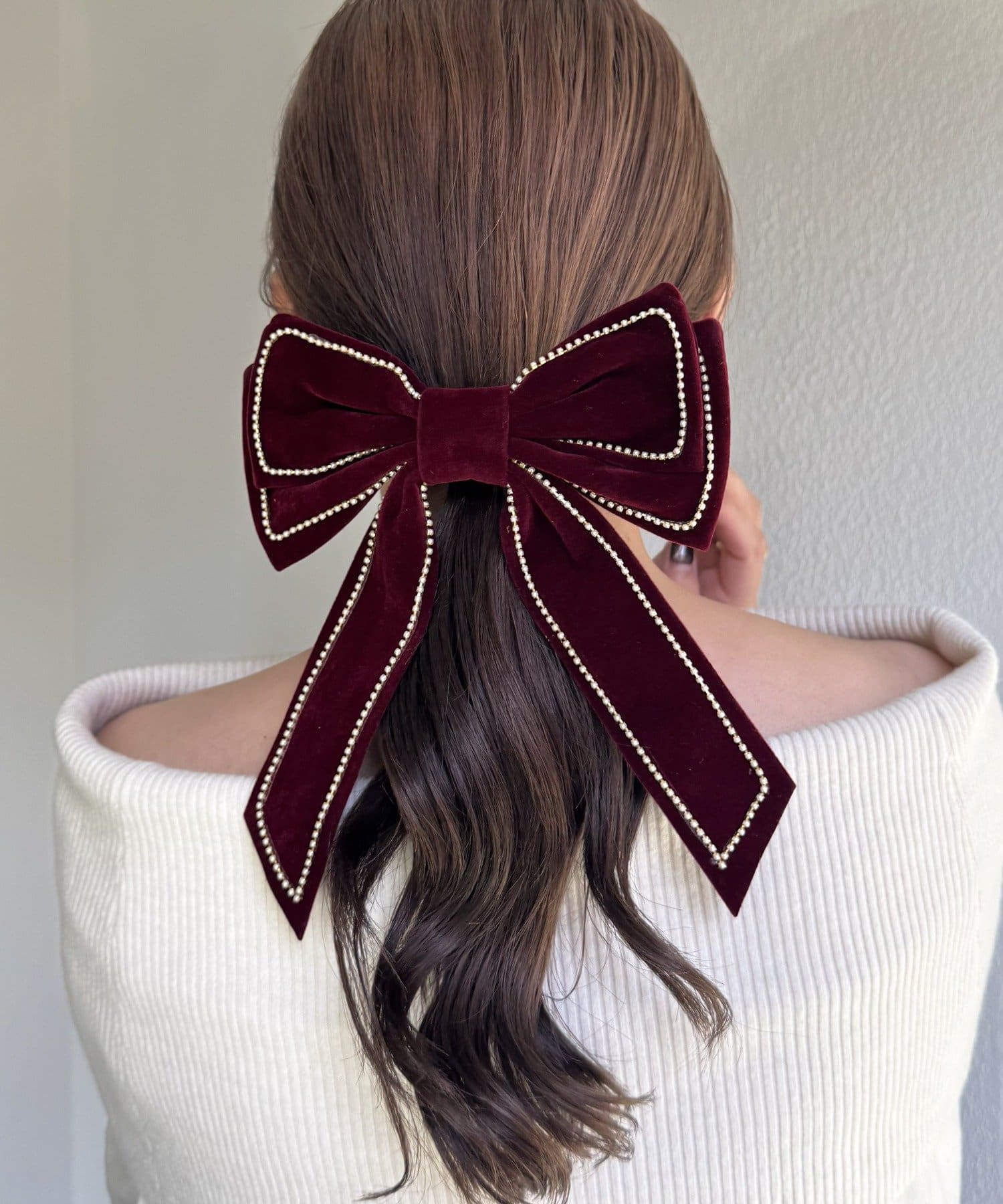 Lattice(ラティス) 【keeco企画】【WEB限定】ビッグベロアリボンバレッタ