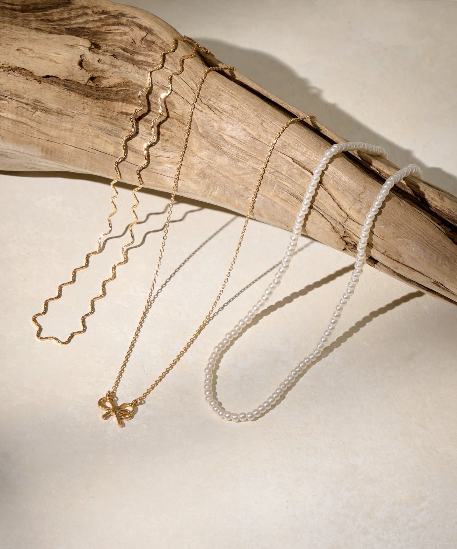 Lattice(ラティス) パールリボンネックレスセット(3P)