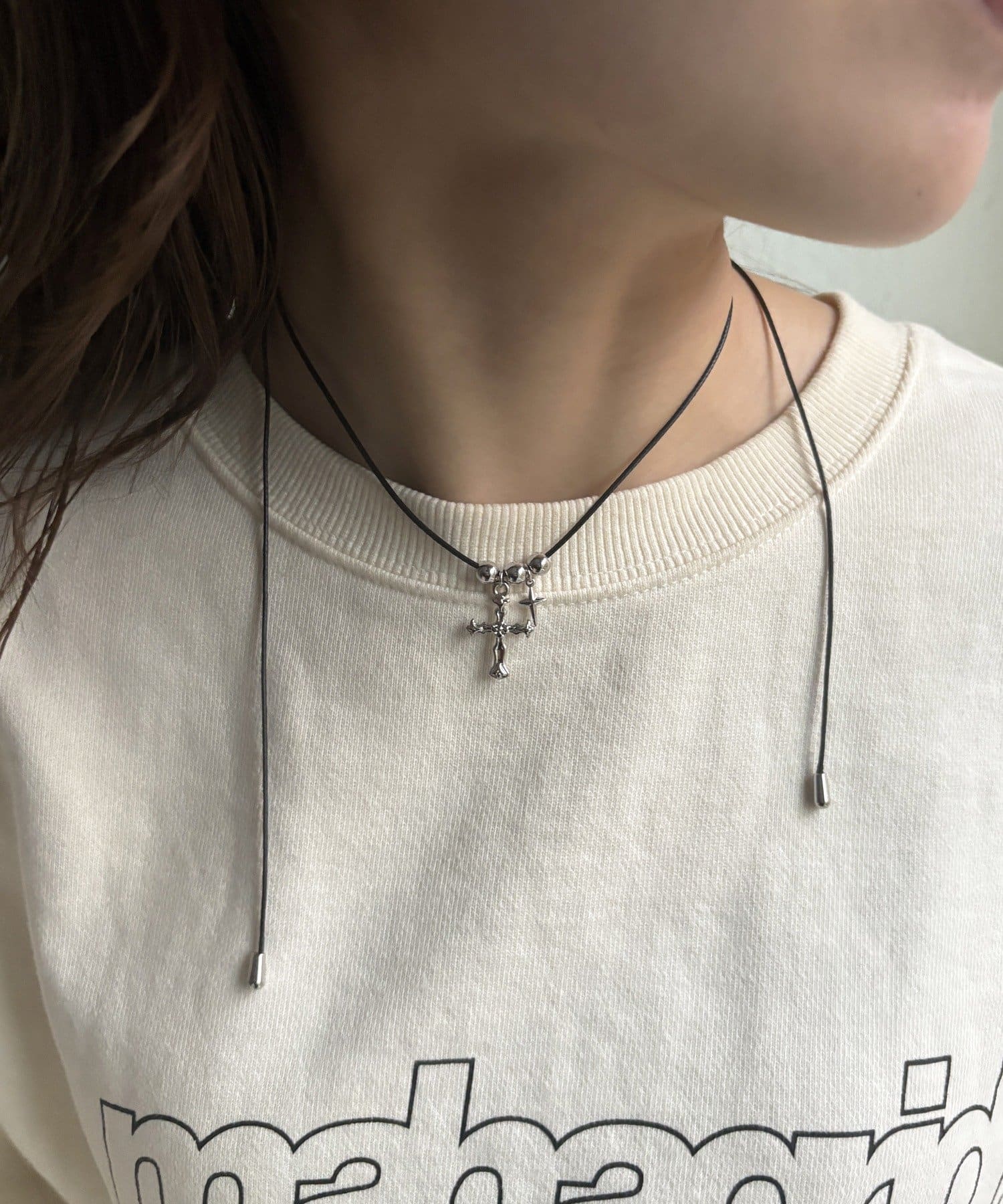 Lattice(ラティス) クロスコードネックレス