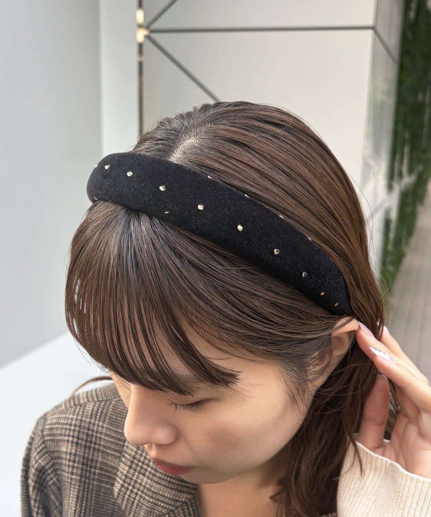 Lattice(ラティス) ストーンベロアカチューシャ