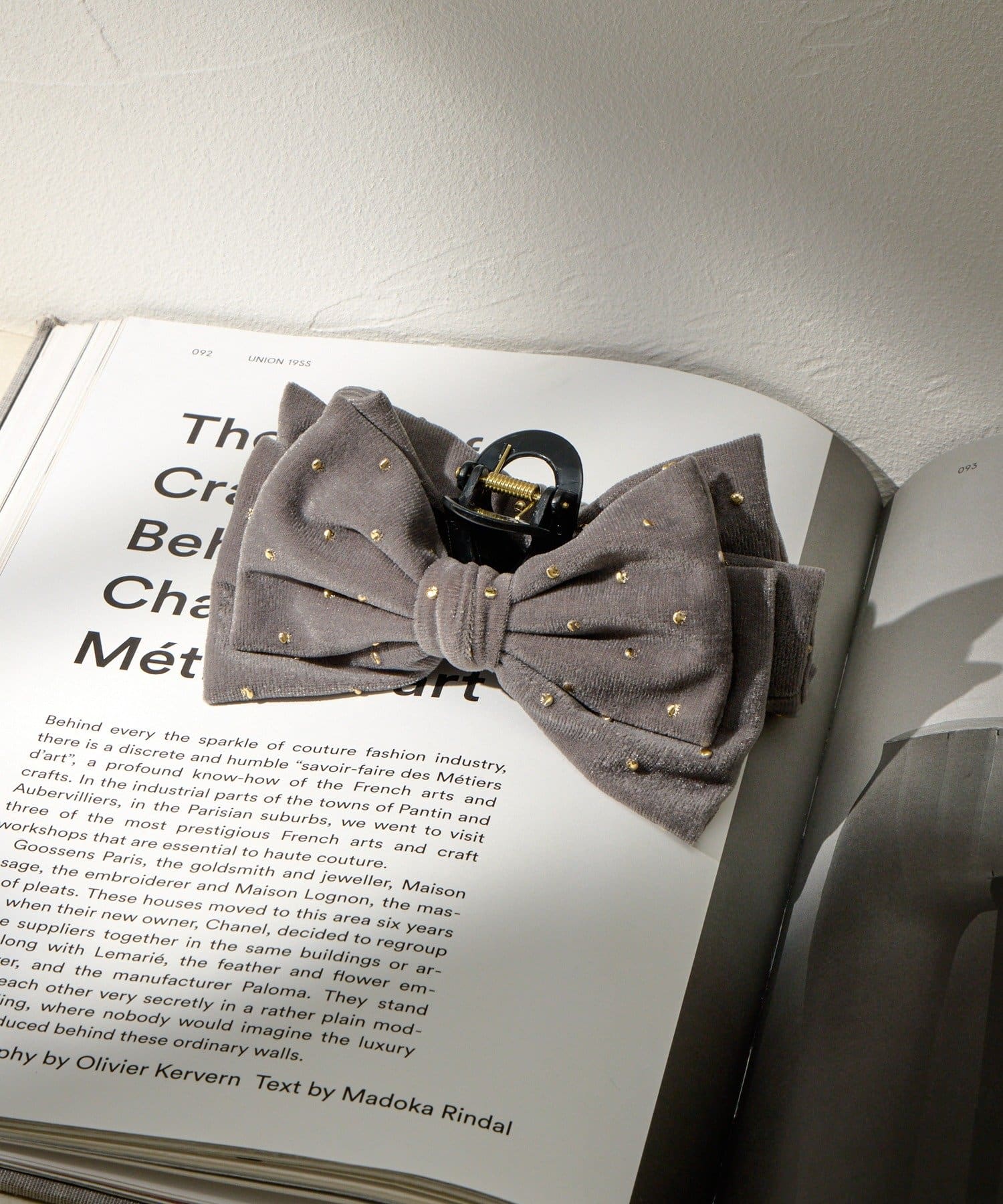 Lattice(ラティス) ストーンベロアリボンクリップ