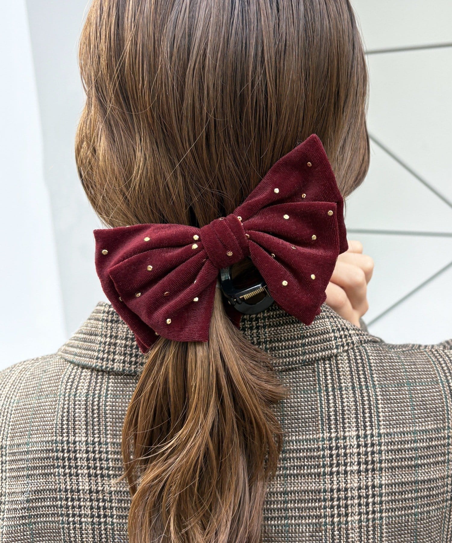 Lattice(ラティス) ストーンベロアリボンクリップ