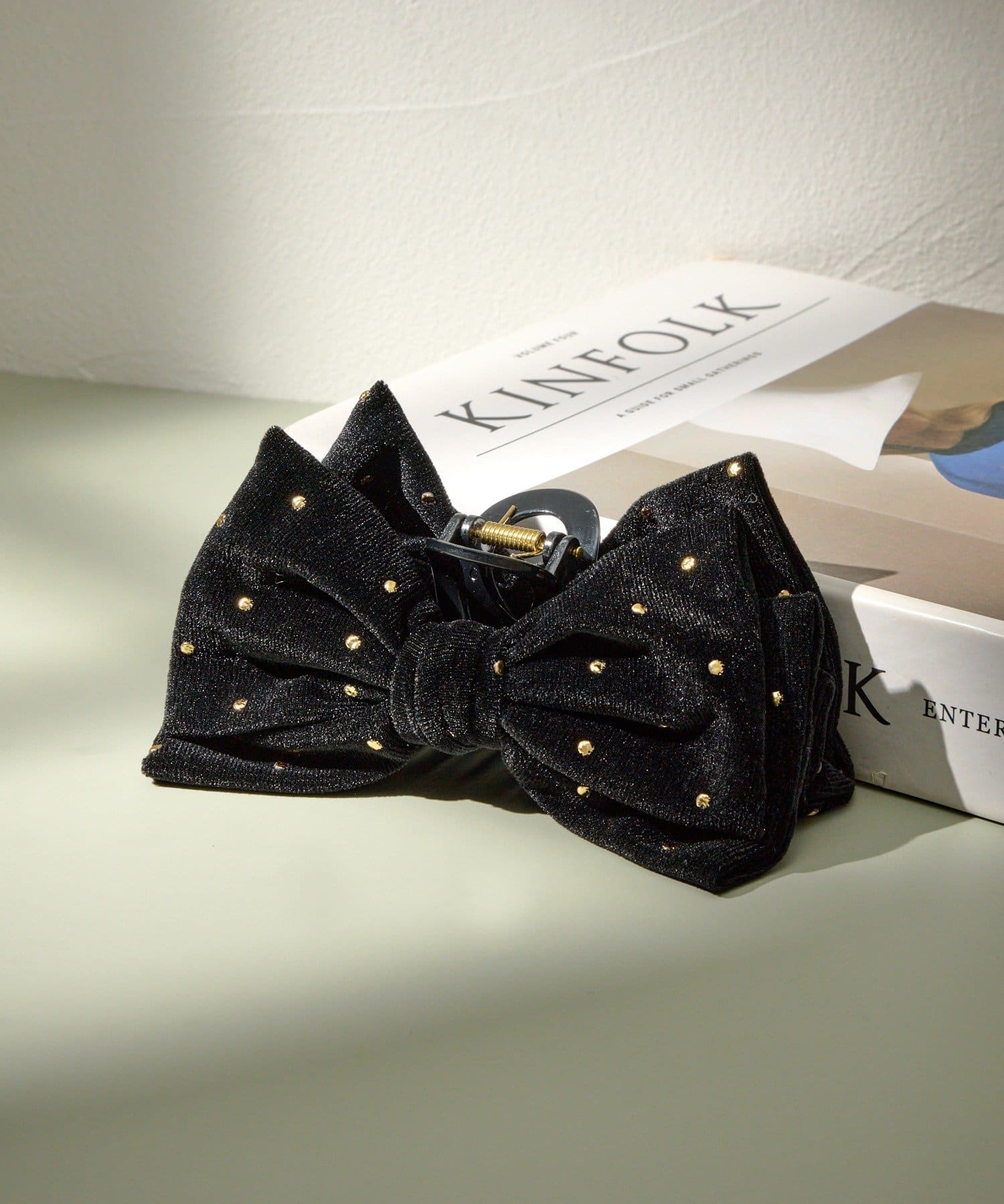 Lattice(ラティス) ストーンベロアリボンクリップ