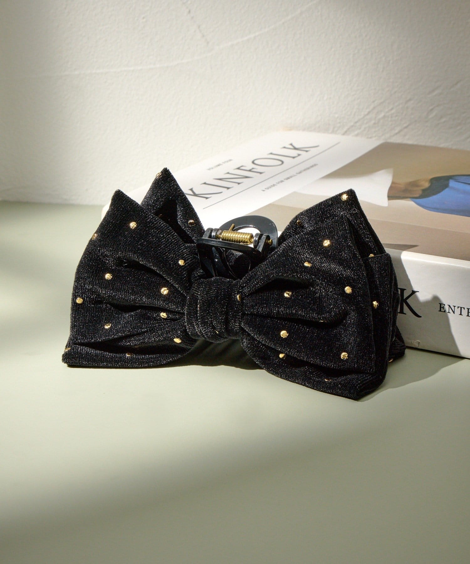 Lattice(ラティス) ストーンベロアリボンクリップ