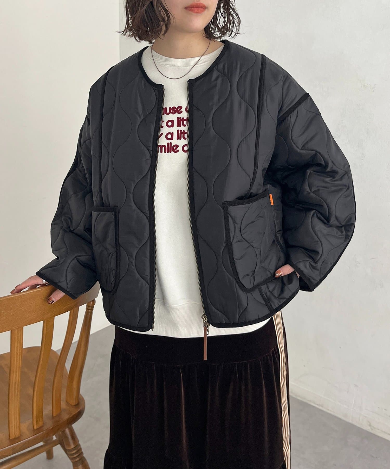 CPCM(シーピーシーエム) 切替キルティングジャケット