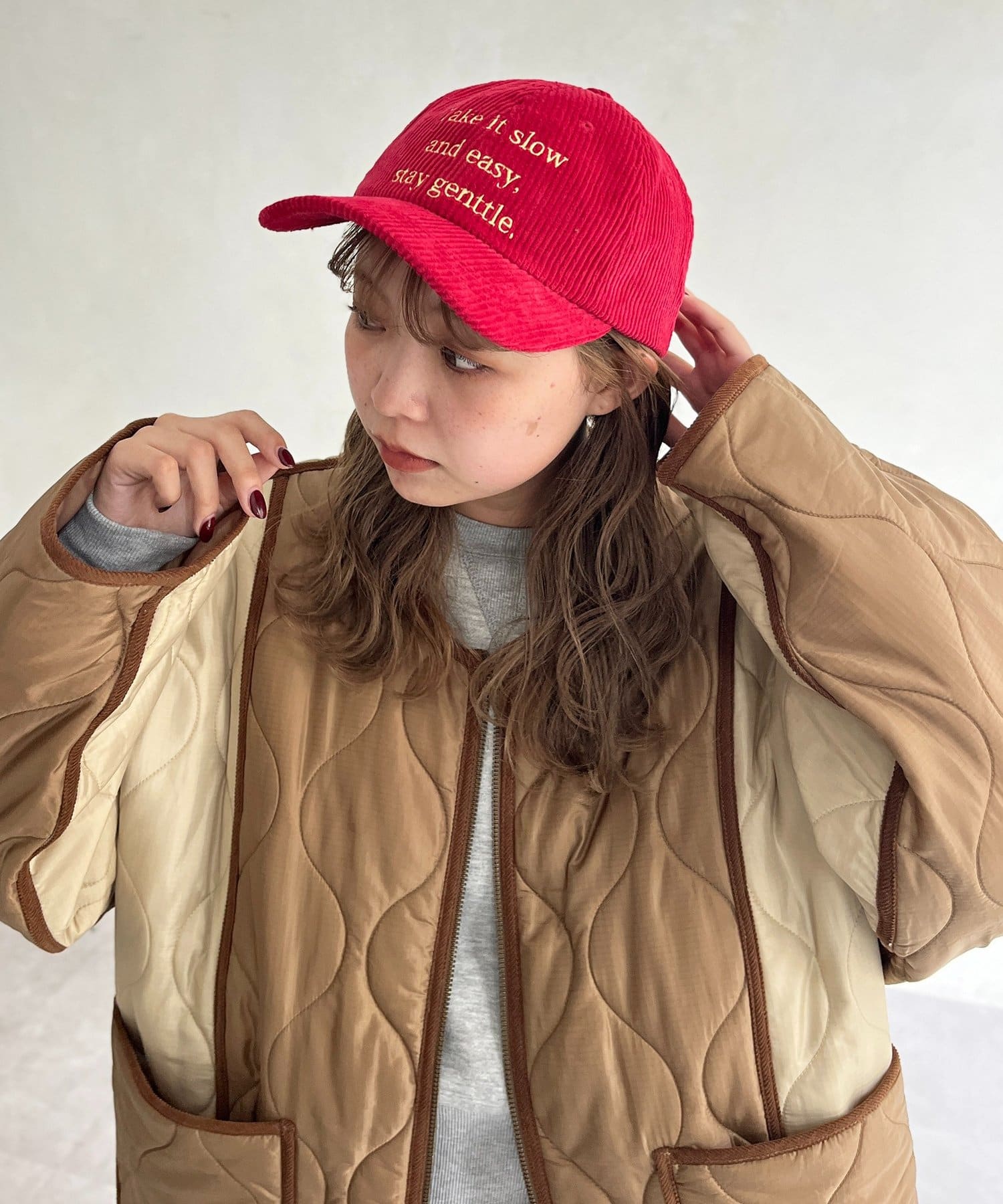 CPCM(シーピーシーエム) コーデュロイロゴキャップ