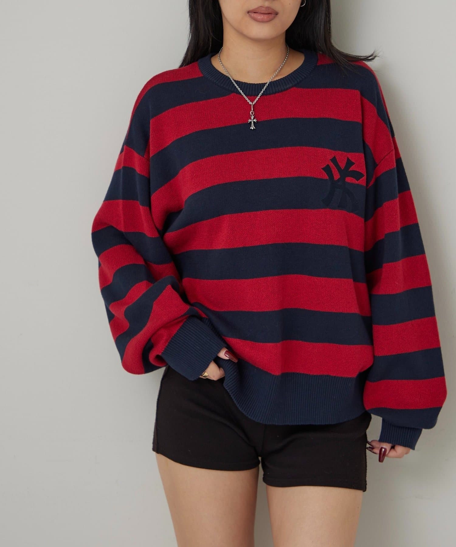 WHO’S WHO gallery(フーズフーギャラリー) KOOKYN KYジャガードボーダーニット