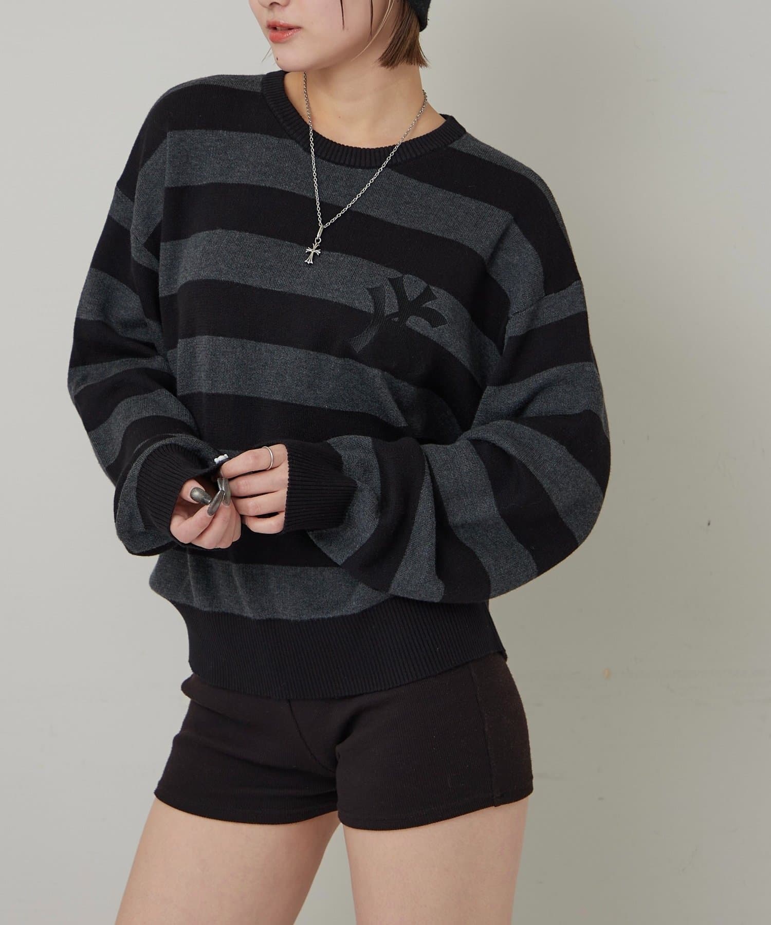 WHO’S WHO gallery(フーズフーギャラリー) KOOKYN KYジャガードボーダーニット