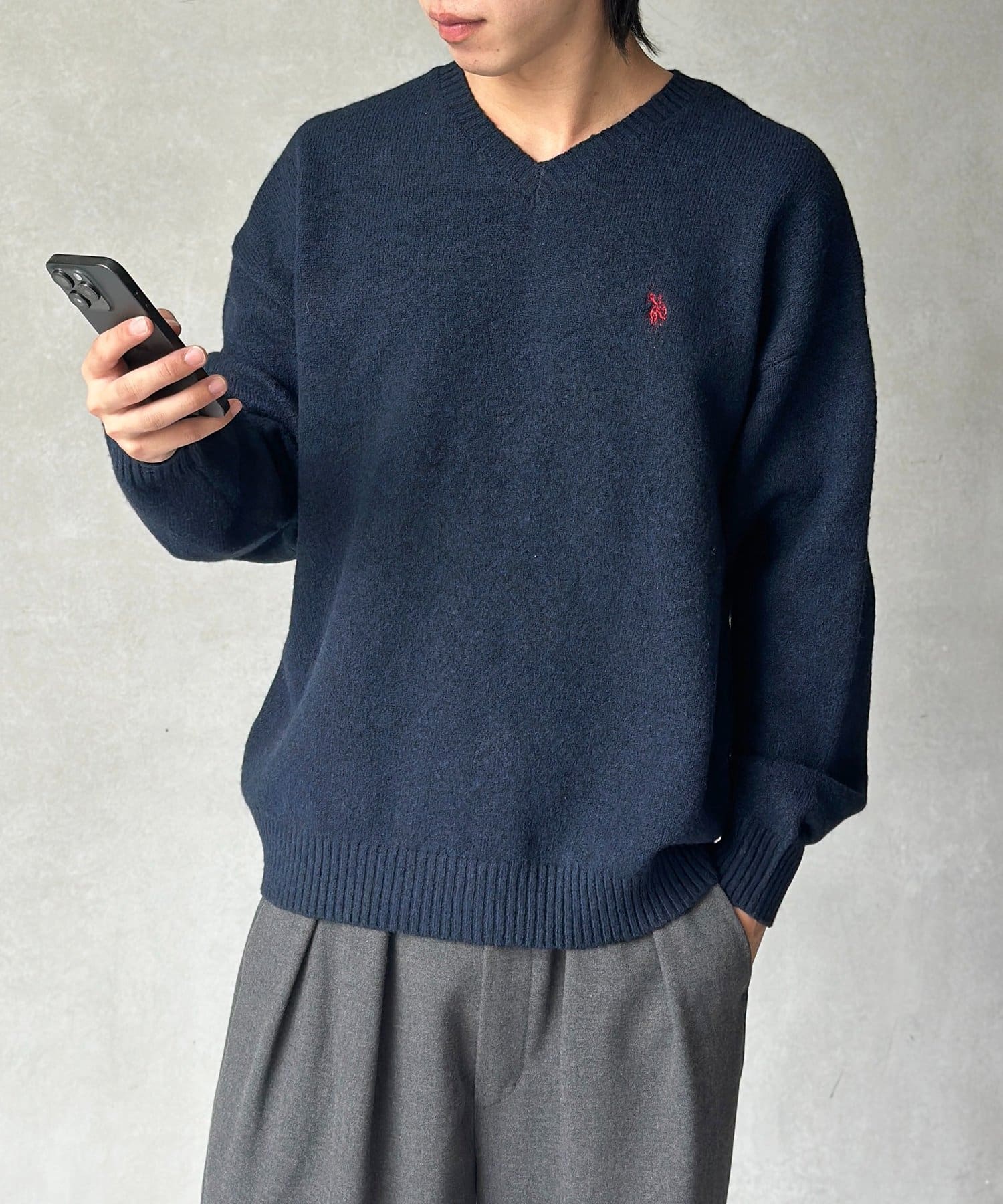 CPCM(シーピーシーエム) 【U.S. POLO ASSN. 】Vネックニットプルオーバー