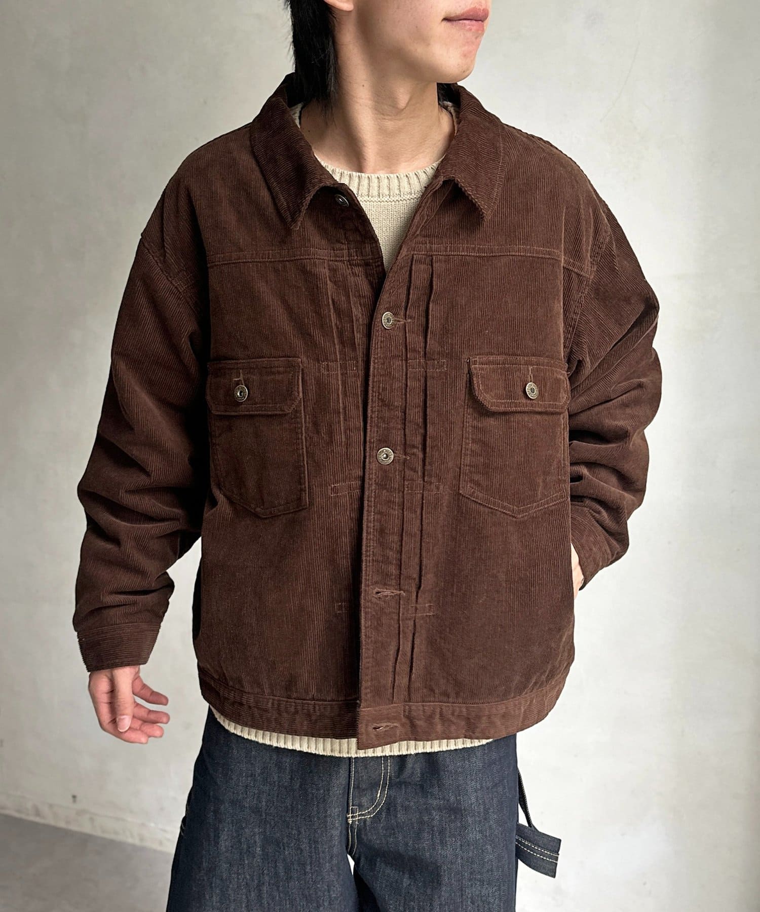 CPCM(シーピーシーエム) 裏キルトコーデュロイトラッカージャケット