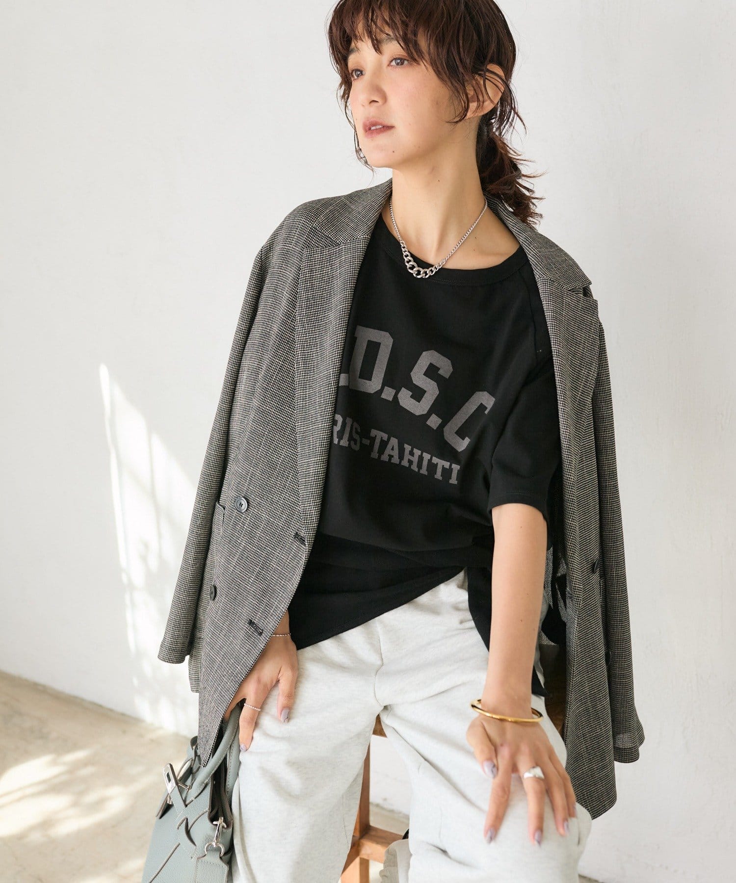 RIVE DROITE(リヴドロワ) 予約【洗練されたムードに】カラミチェックオーバージャケット