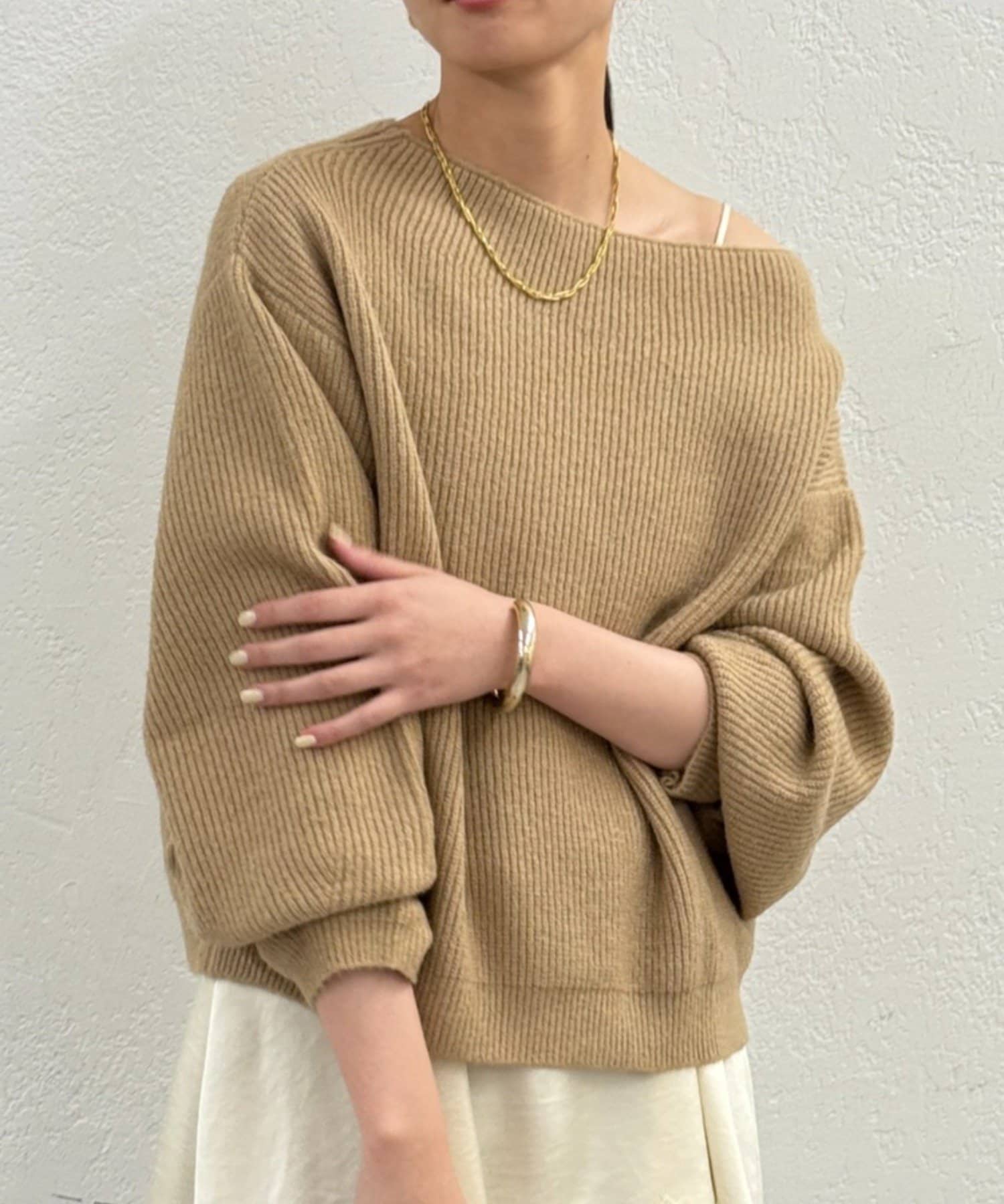 LOUNGEDRESS(ラウンジドレス) オフショルニット