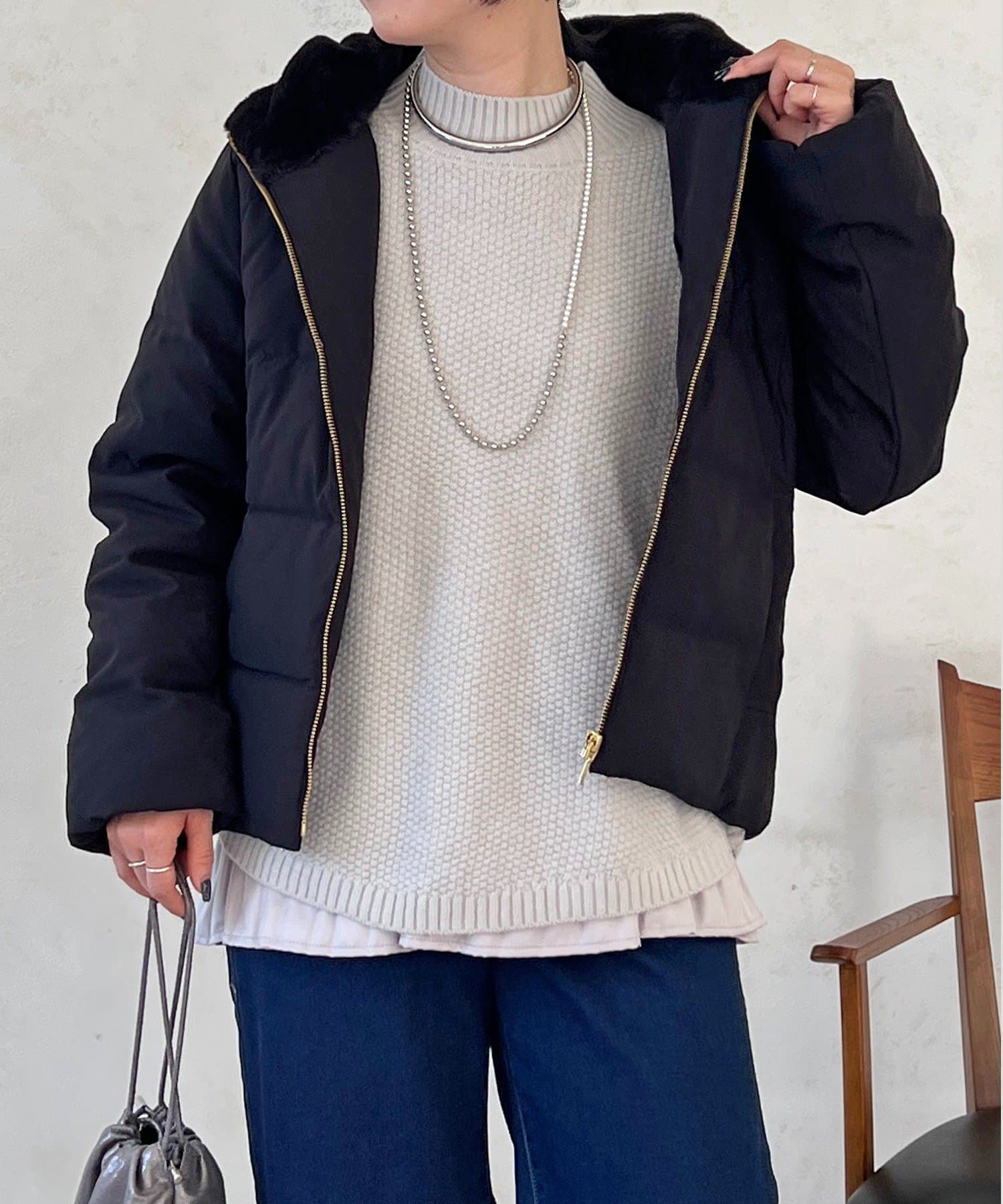 Croisiere(クロジエール) ファーフードコンパクトダウン