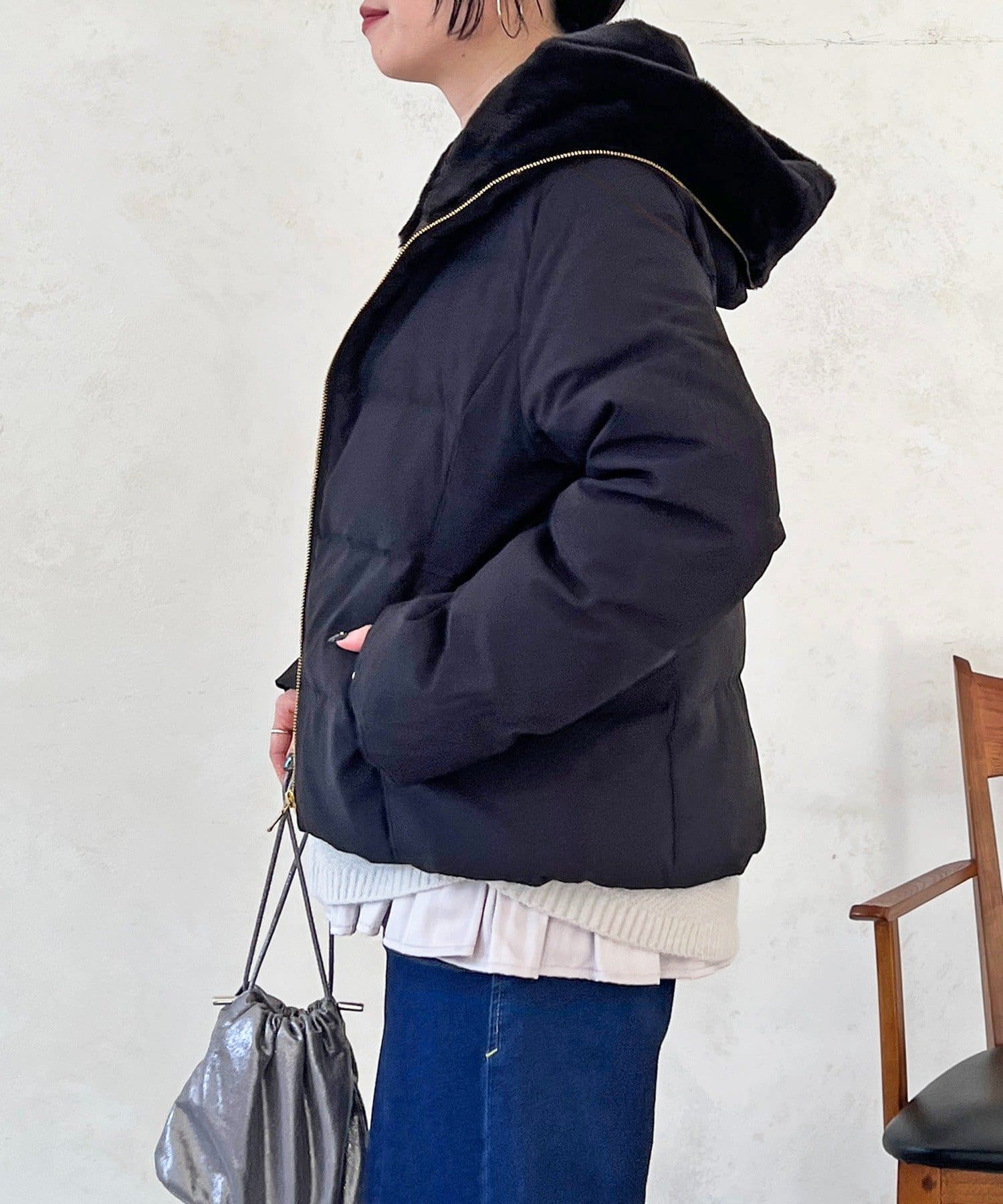 Croisiere(クロジエール) ファーフードコンパクトダウン