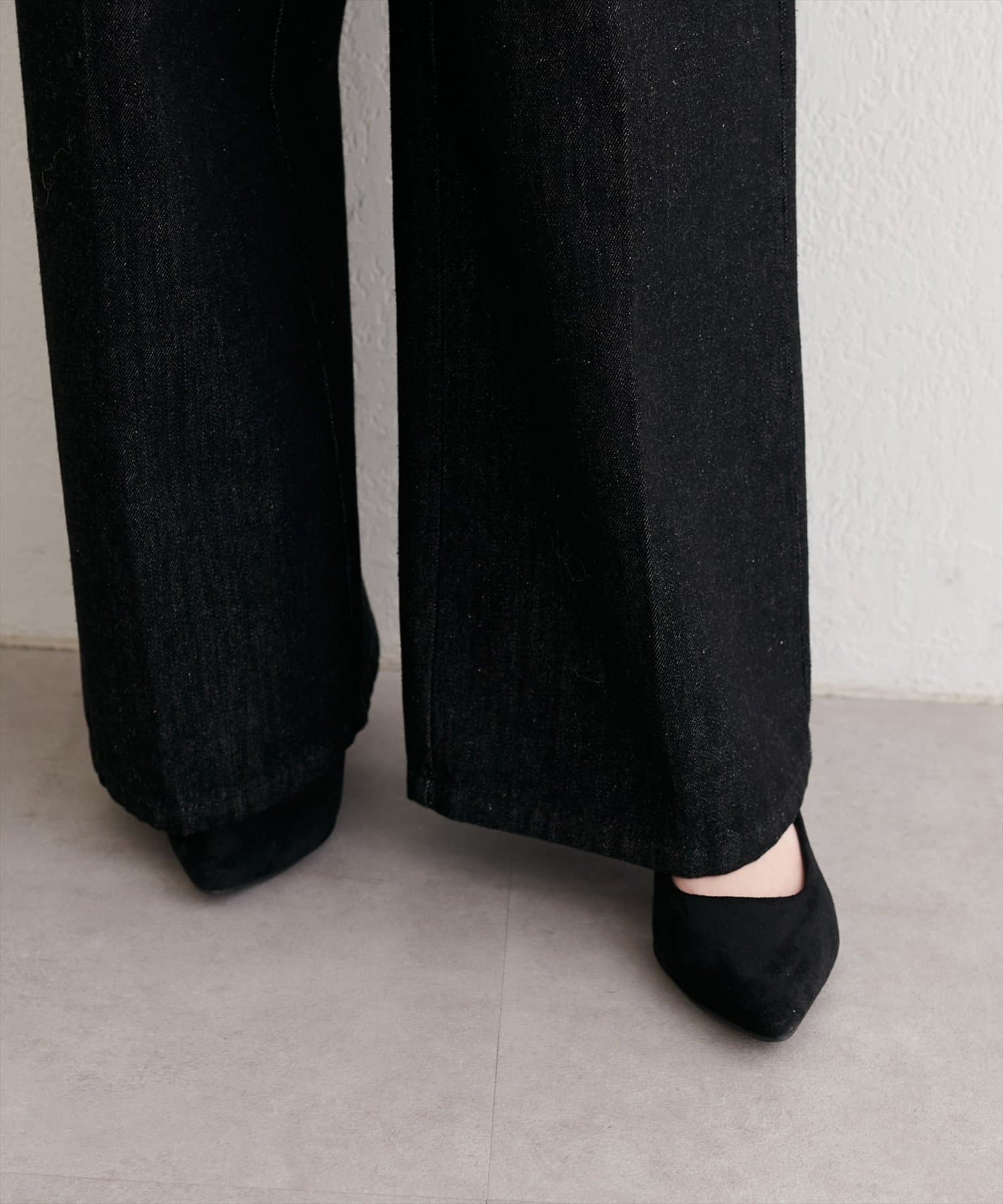 natural couture(ナチュラルクチュール) センタープレスデニムパンツ