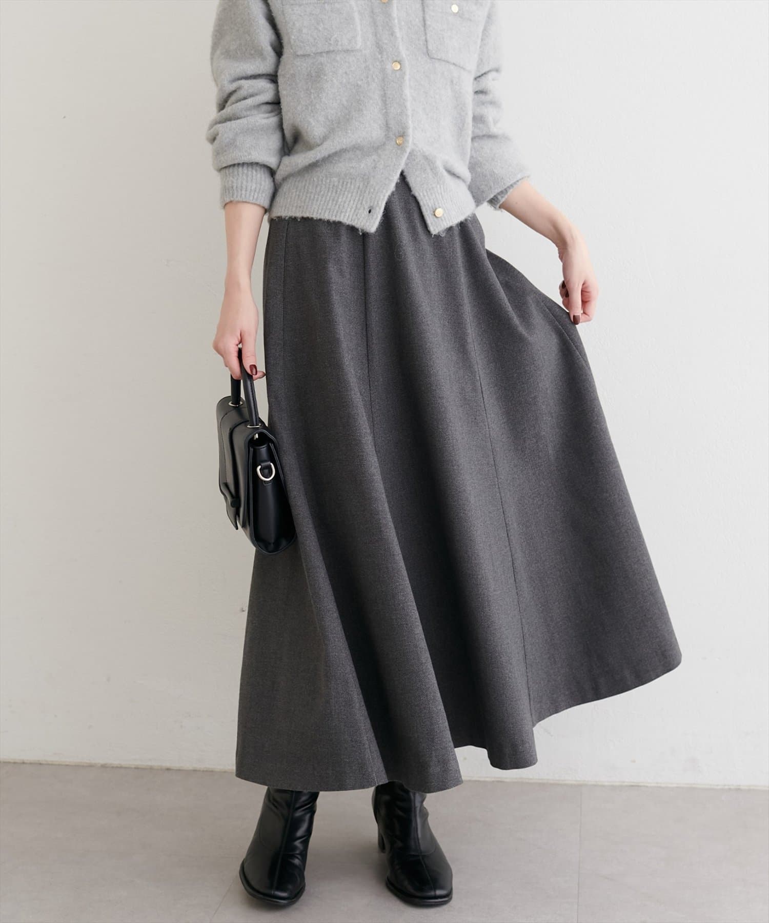 natural couture(ナチュラルクチュール) 選べる丈フレアスカート