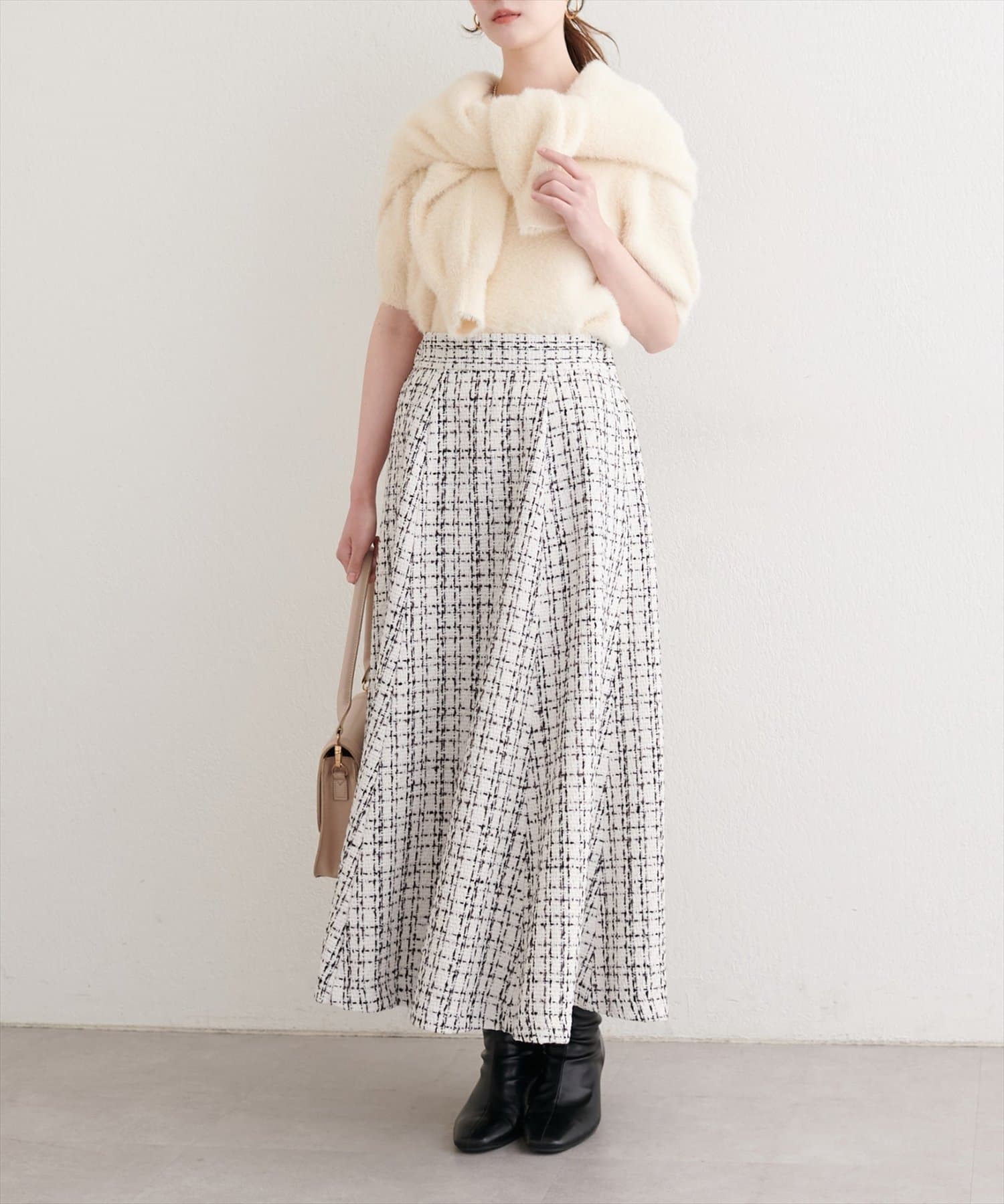 natural couture(ナチュラルクチュール) 選べる丈フレアスカート