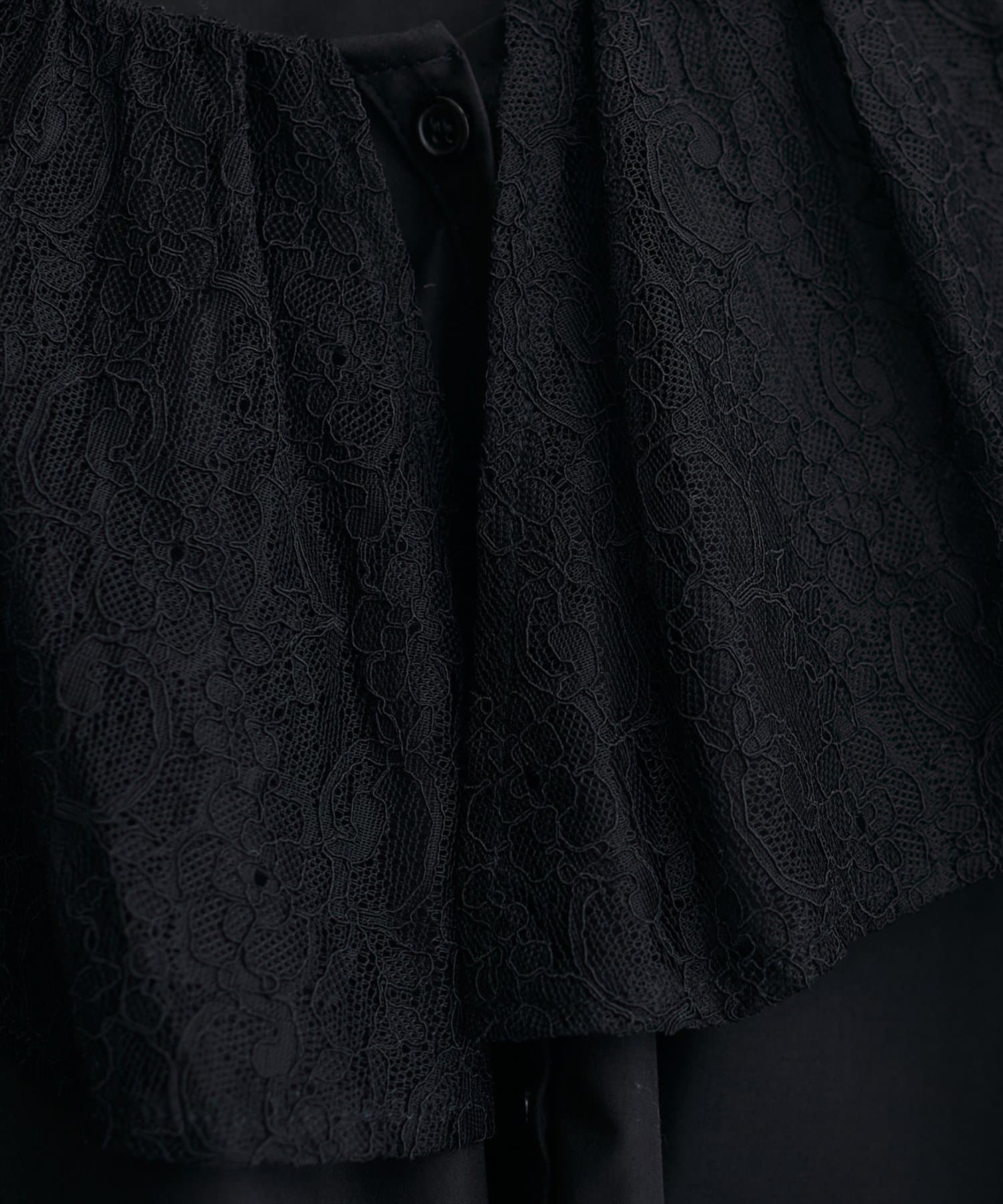 natural couture(ナチュラルクチュール) レースケープカラーブラウス