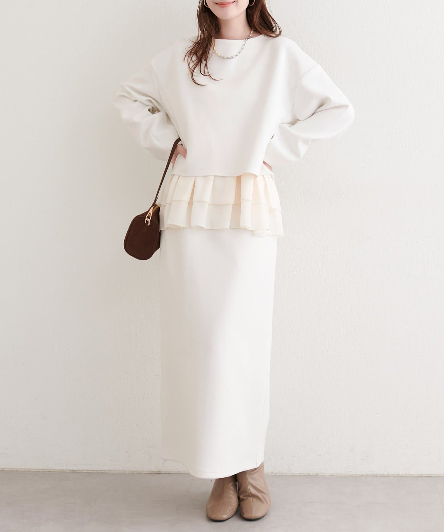 natural couture(ナチュラルクチュール) ダンボールタイトスカート