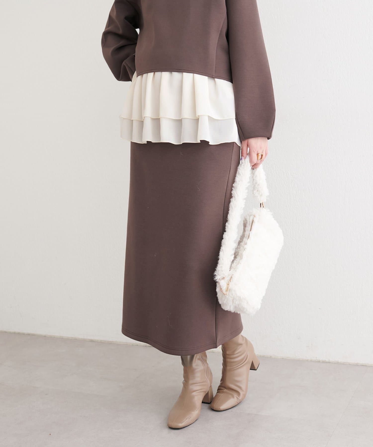 natural couture(ナチュラルクチュール) ダンボールタイトスカート