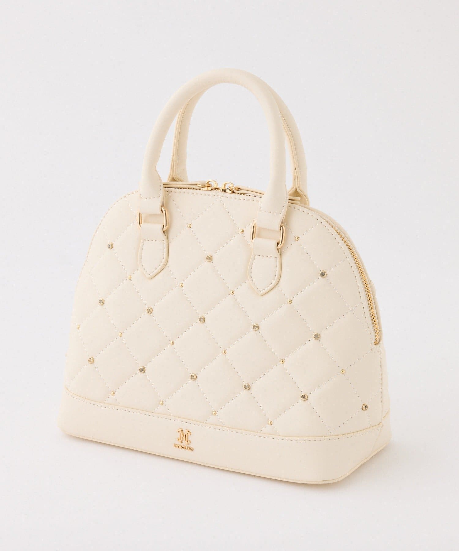 one after another NICE CLAUP(ワンアフターアナザー ナイスクラップ) 【HolidayCollection】ビジュースタッズハンドバッグ