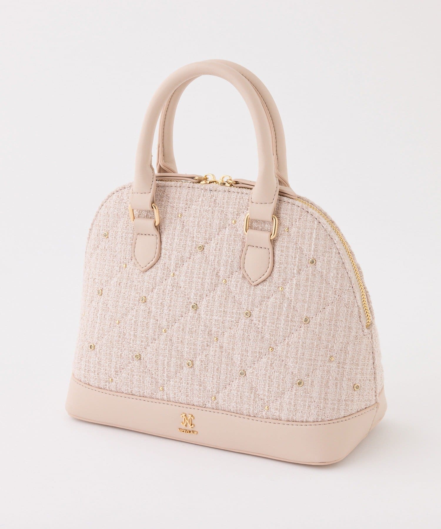 one after another NICE CLAUP(ワンアフターアナザー ナイスクラップ) 【HolidayCollection】ビジュースタッズハンドバッグ