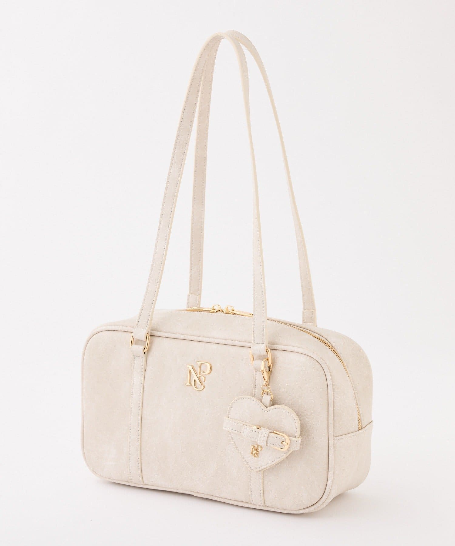 one after another NICE CLAUP(ワンアフターアナザー ナイスクラップ) ハートミラー付きスクエアボストバック