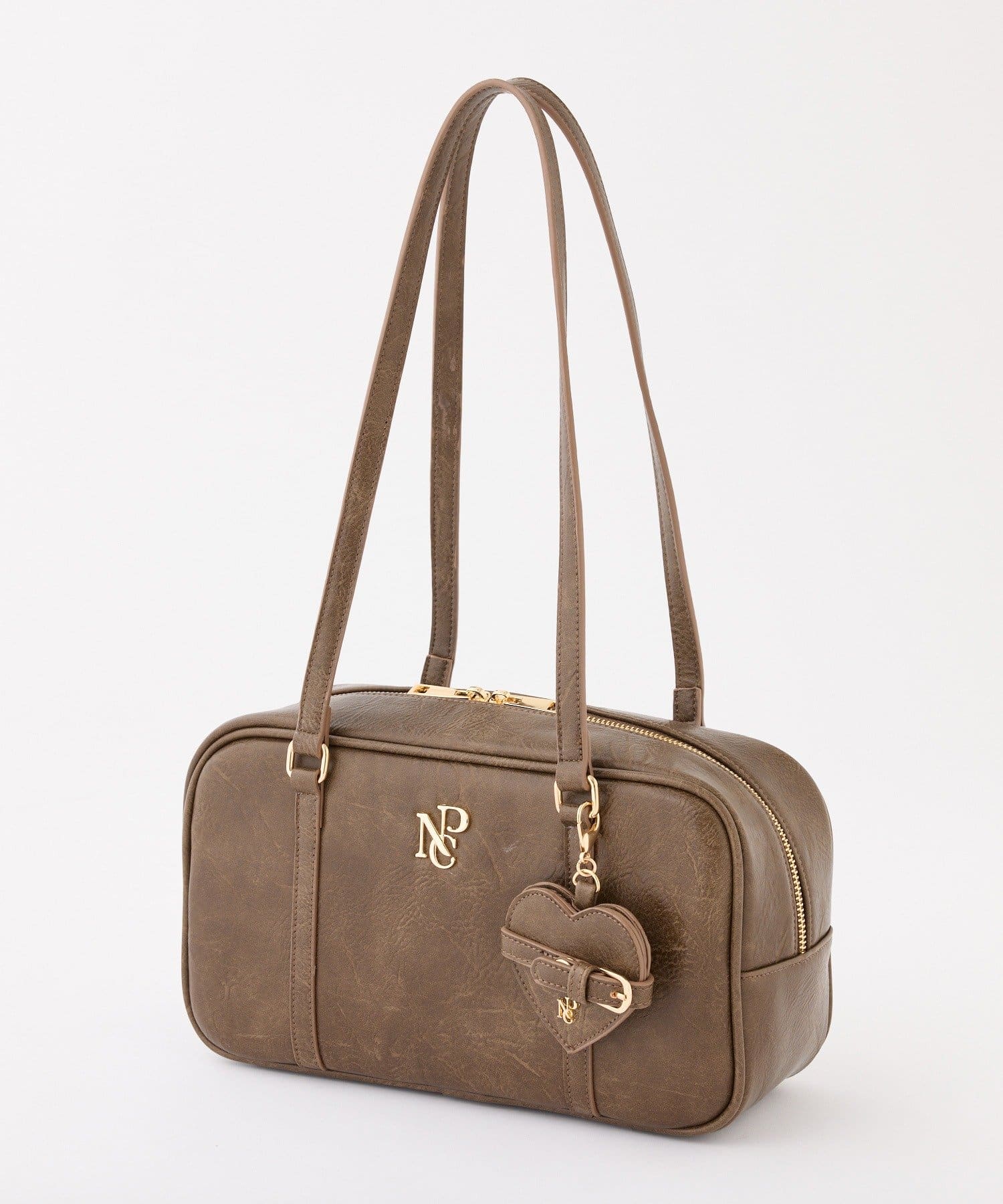 one after another NICE CLAUP(ワンアフターアナザー ナイスクラップ) ハートミラー付きスクエアボストバック