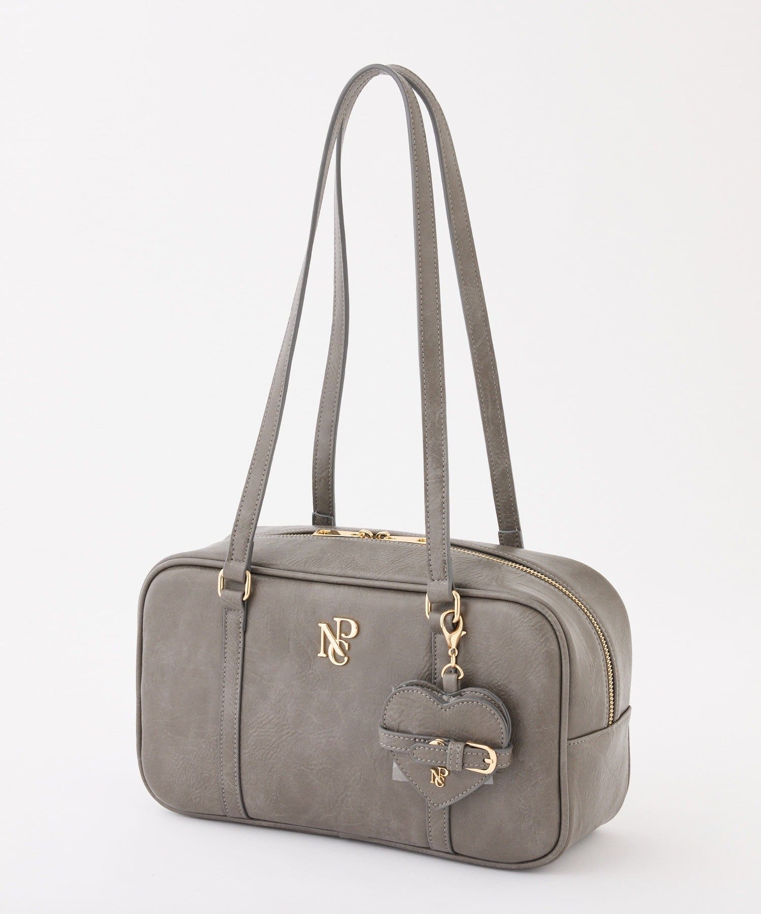 one after another NICE CLAUP(ワンアフターアナザー ナイスクラップ) ハートミラー付きスクエアボストバック