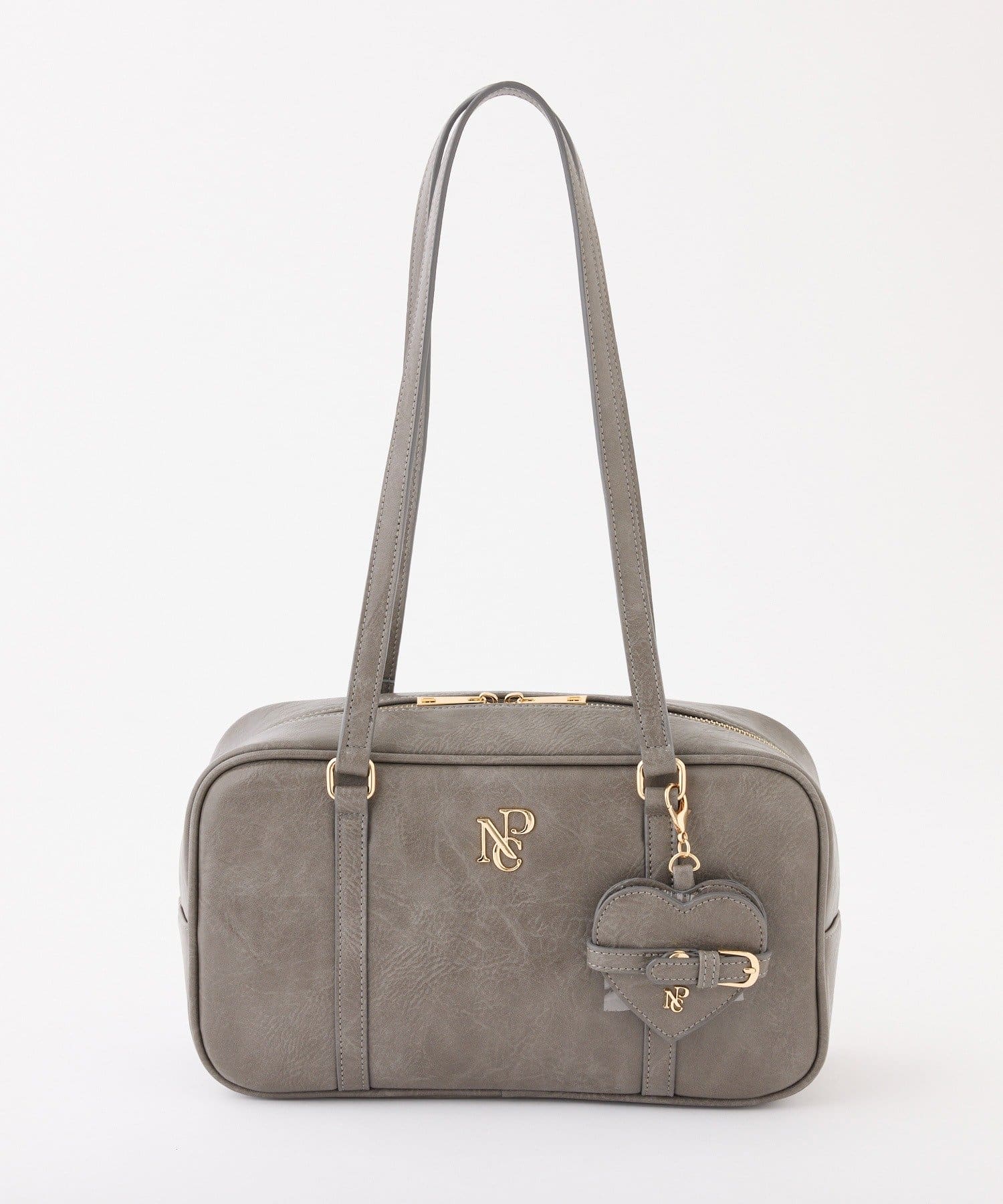 one after another NICE CLAUP(ワンアフターアナザー ナイスクラップ) ハートミラー付きスクエアボストンバッグ