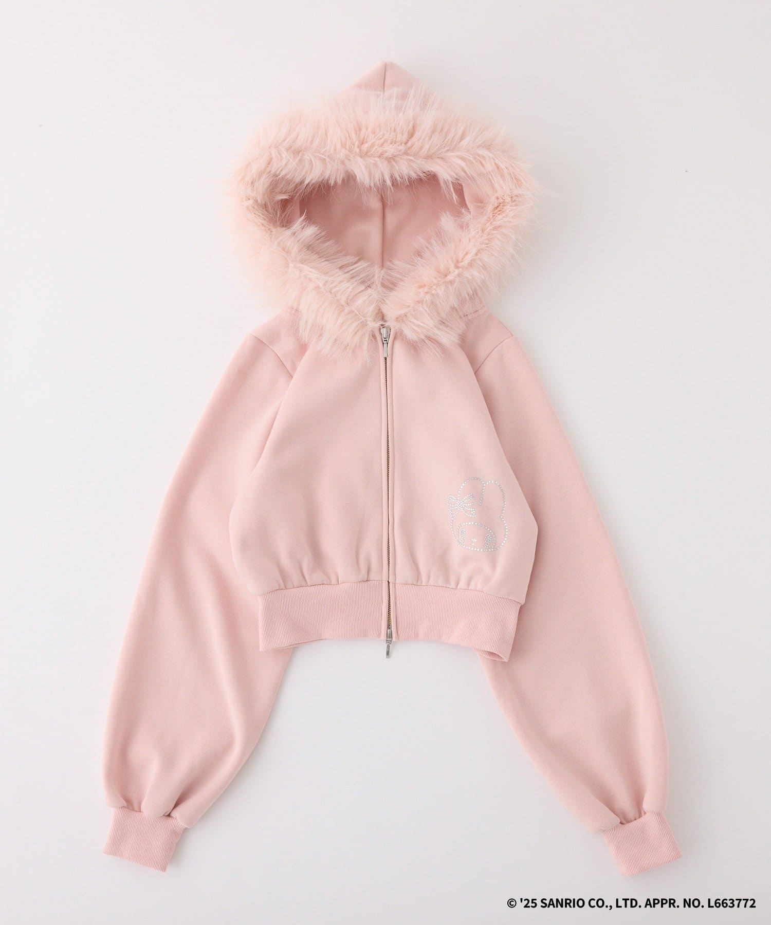 one after another NICE CLAUP(ワンアフターアナザー ナイスクラップ) 【マイメロディ／クロミコラボ】ファー付きパーカー