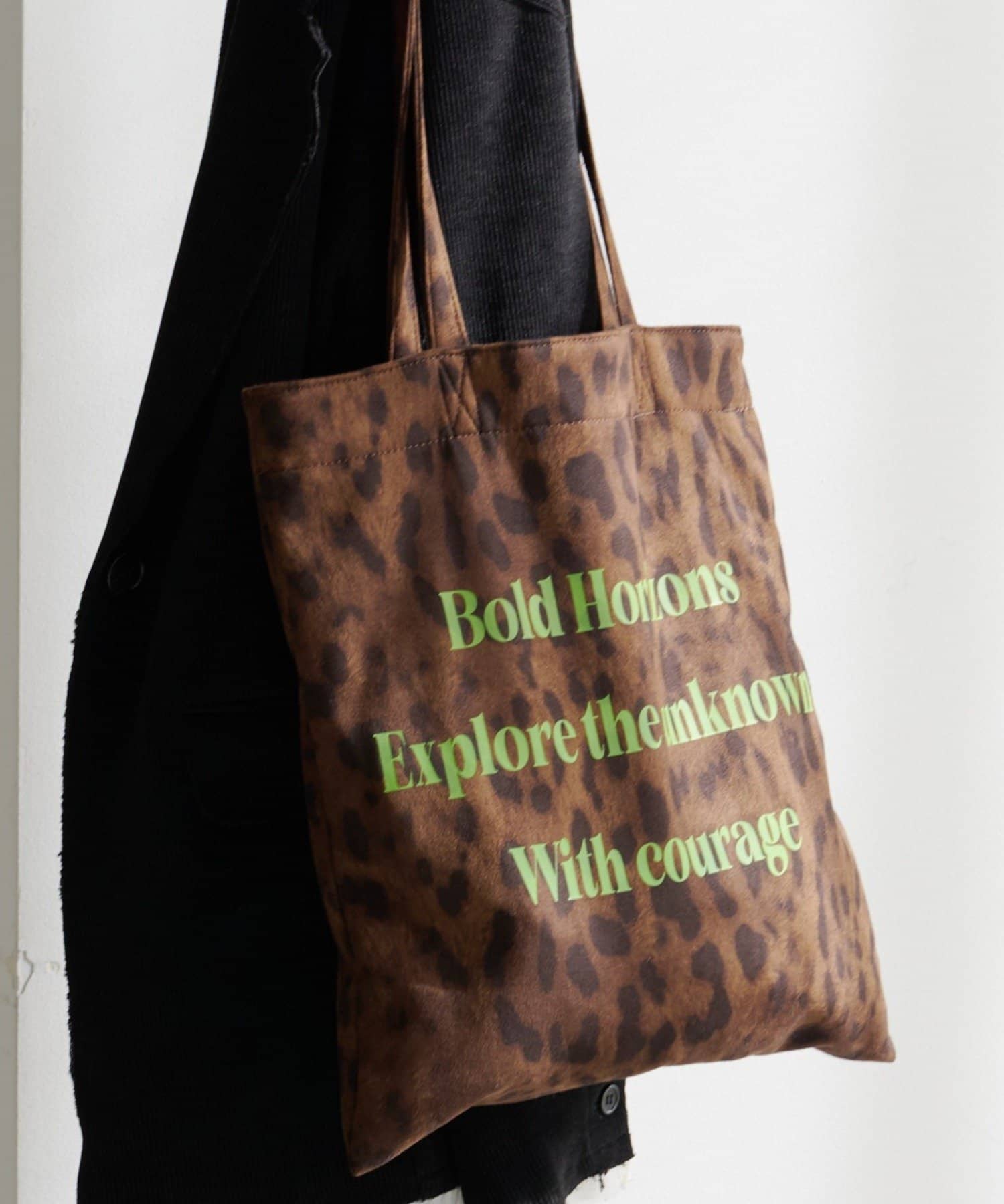 Kastane(カスタネ) 【チェック&レオパード】ロゴミューズトートバッグ