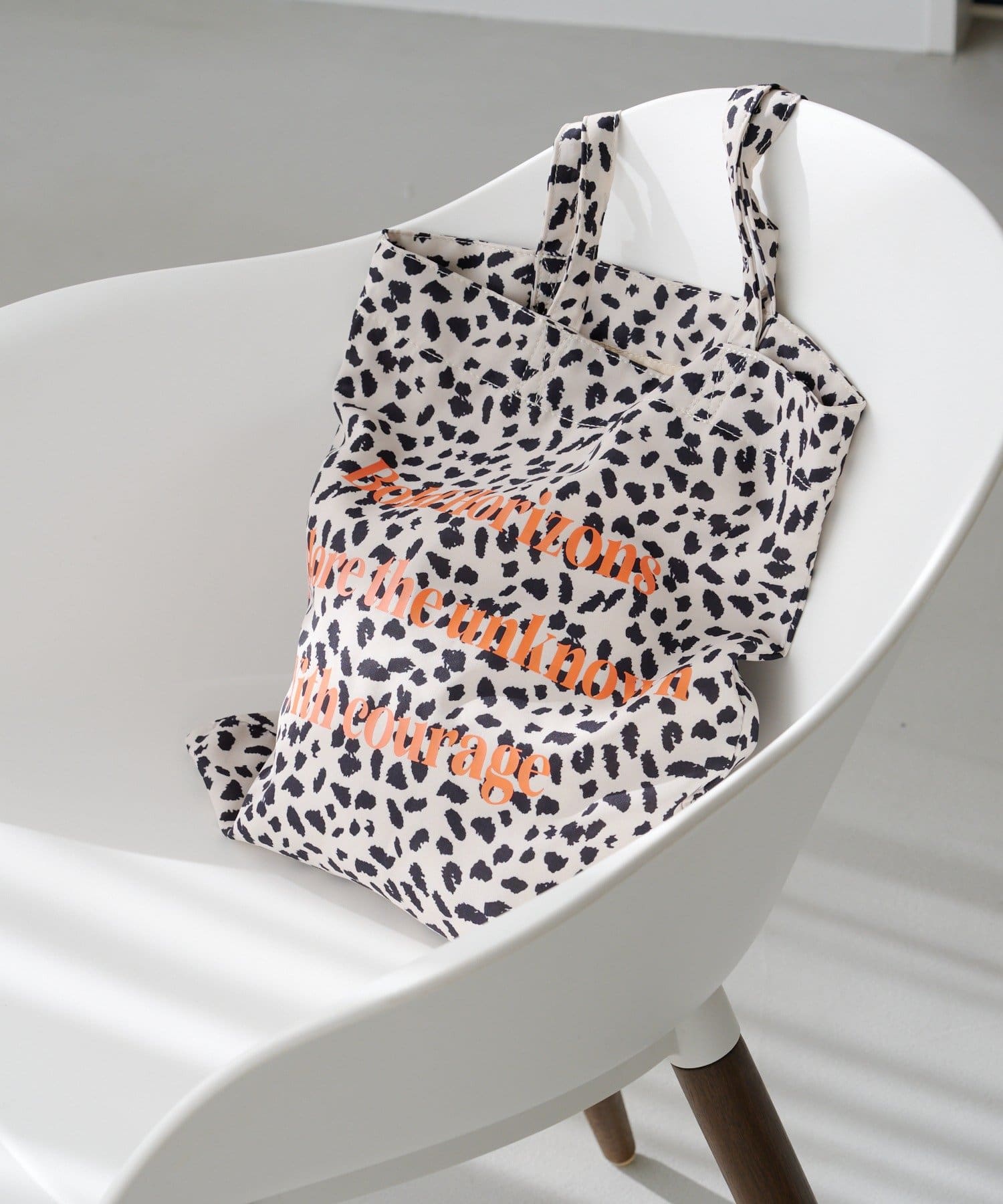 Kastane(カスタネ) 【チェック&レオパード】ロゴミューズトートバッグ