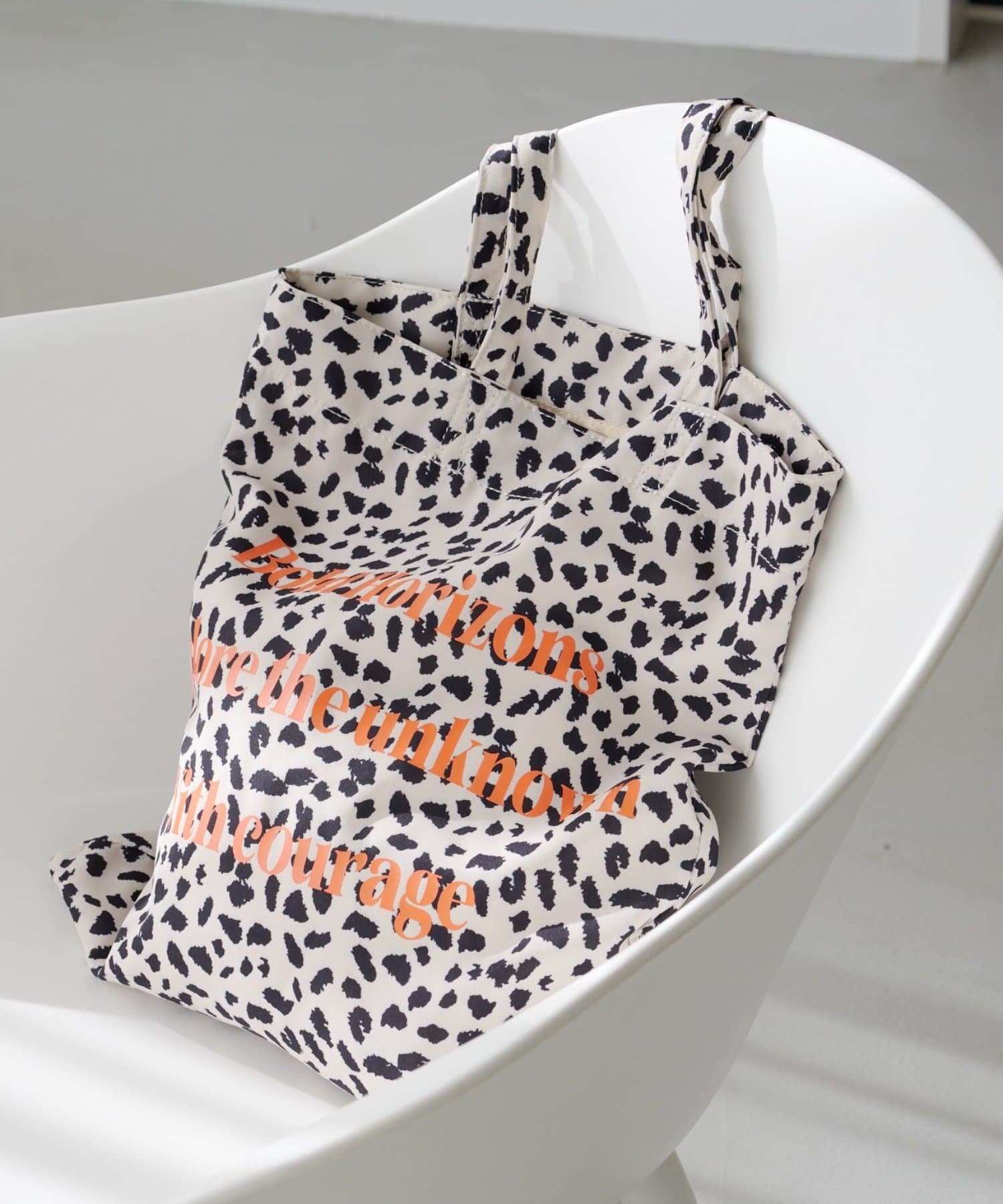 Kastane(カスタネ) 【チェック&レオパード】ロゴミューズトートバッグ