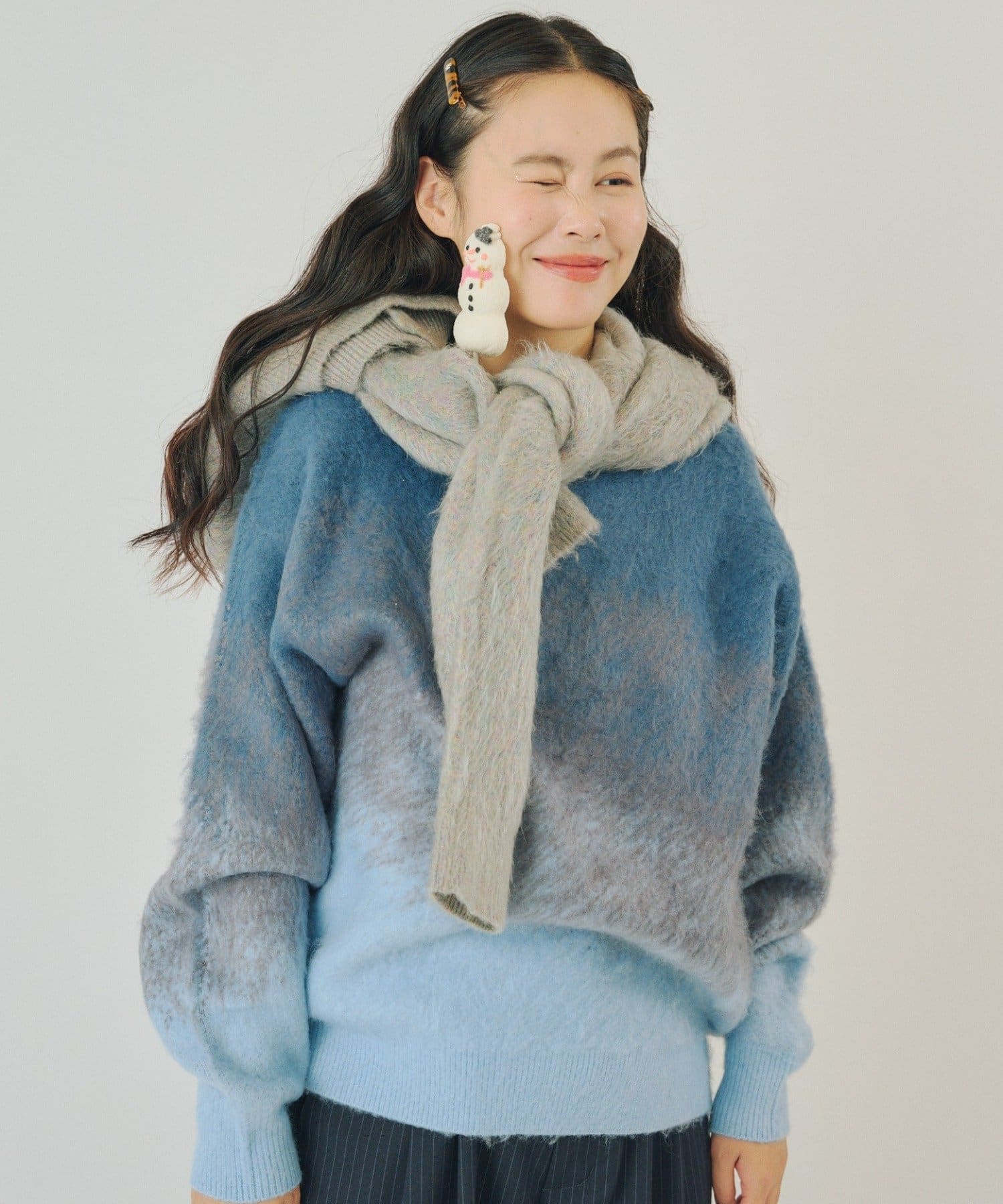 Kastane(カスタネ) 【WHIMSIC】フェイデッドニットプルオーバー