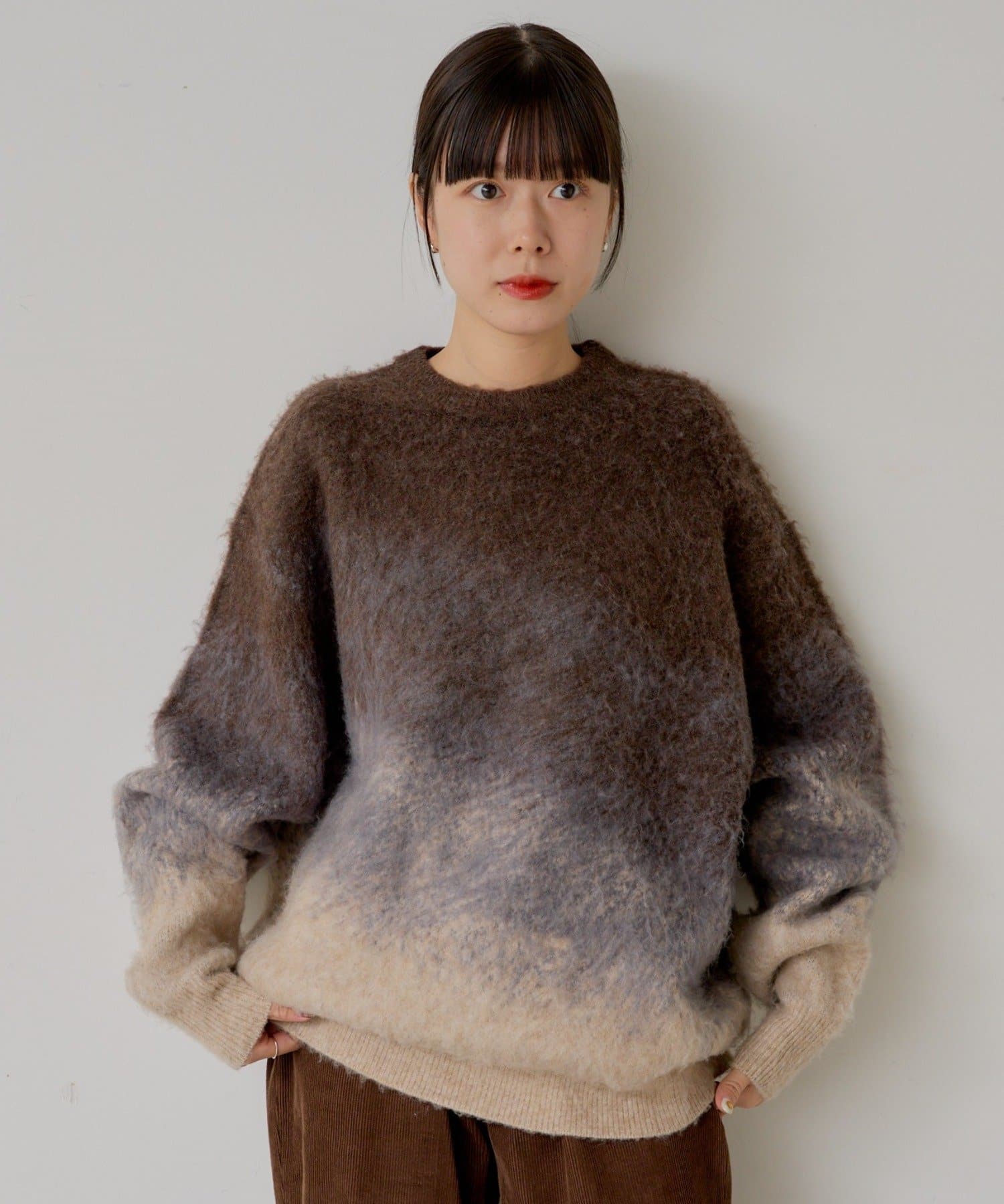 Kastane(カスタネ) 【WHIMSIC】フェイデッドニットプルオーバー