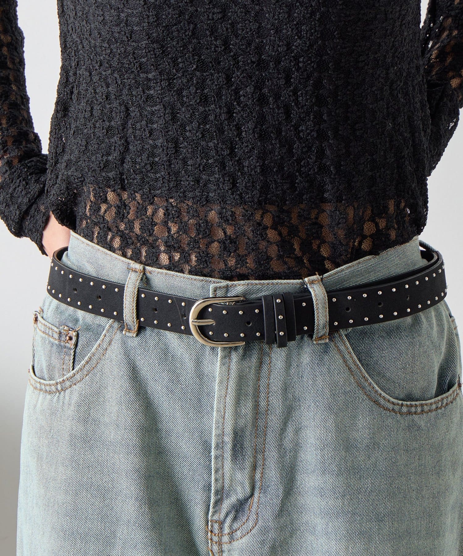 -goocy-(グーシー) スエード風スタッズベルト