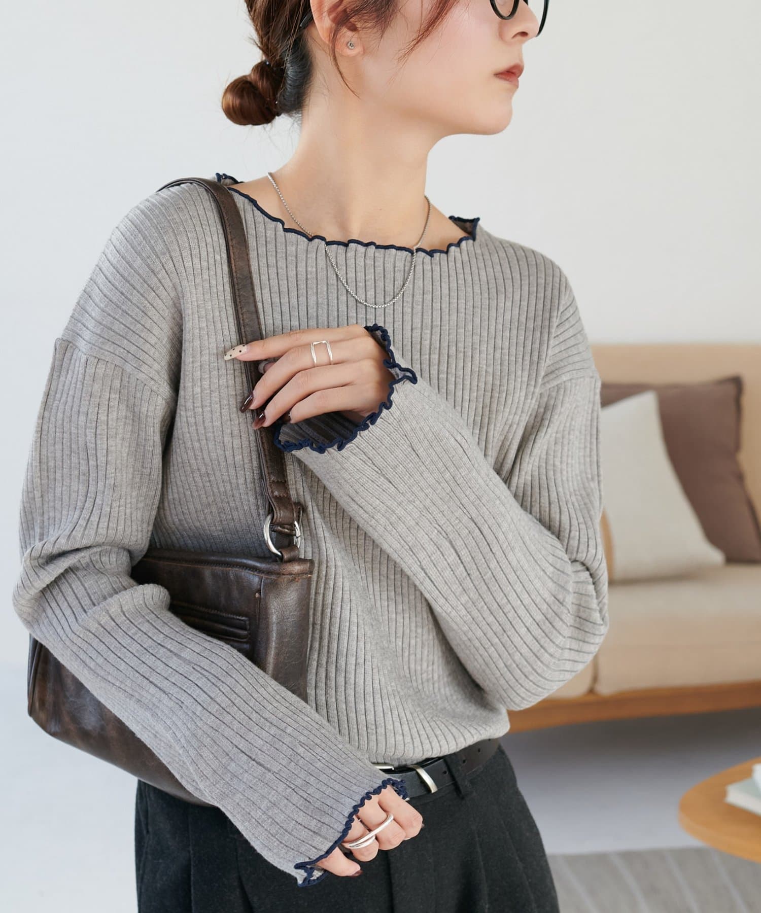 DISCOAT(ディスコート) 【万能インナー/WEB限定】リブメローニット