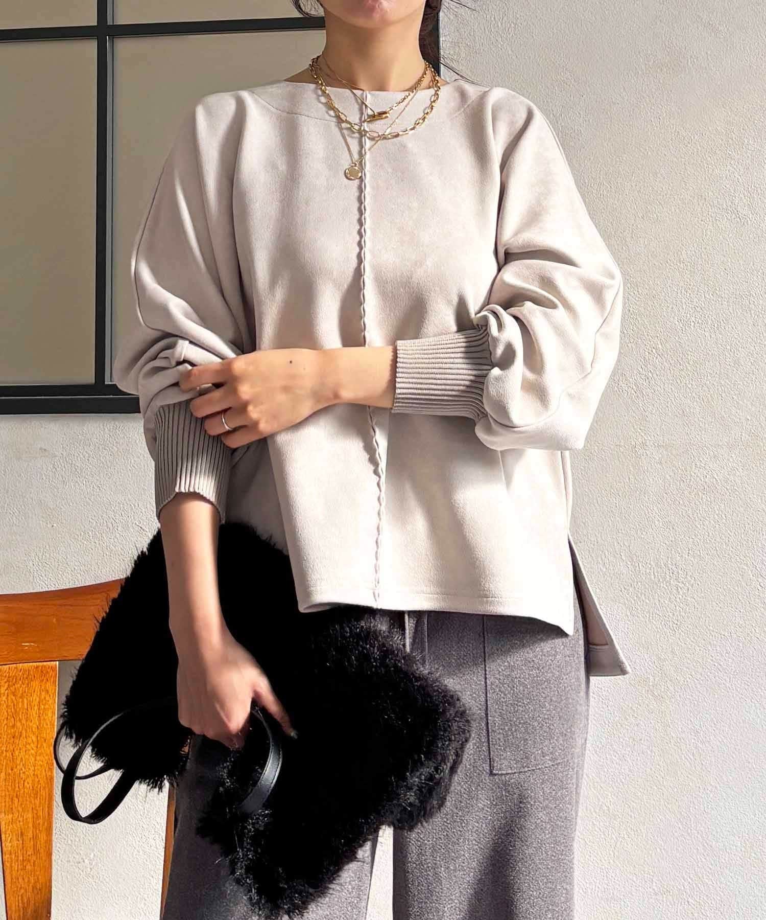 Croisiere(クロジエール) スエードドルマンプルオーバー