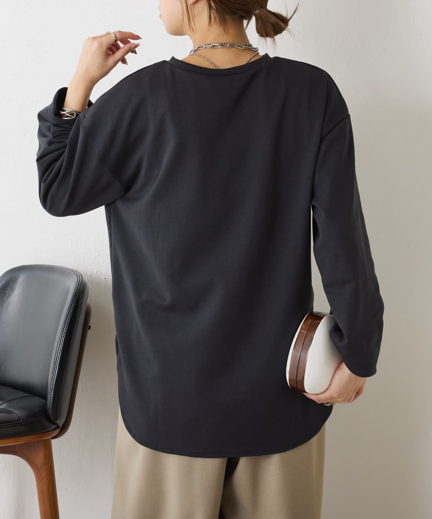 Jena　espace merveilleux(ジェナ　エスパスメルヴェイユ) 裾ラウンドストレッチカットソー