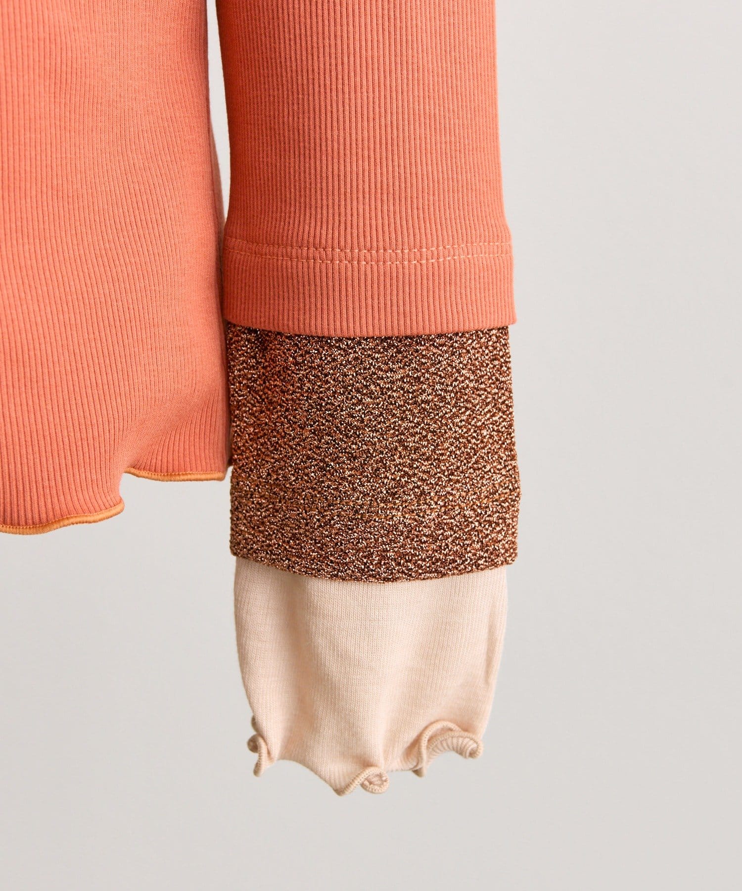 ear PAPILLONNER(イア パピヨネ) リブ袖メロウカットソー【SUM1 STYLE(スミスタイル)】