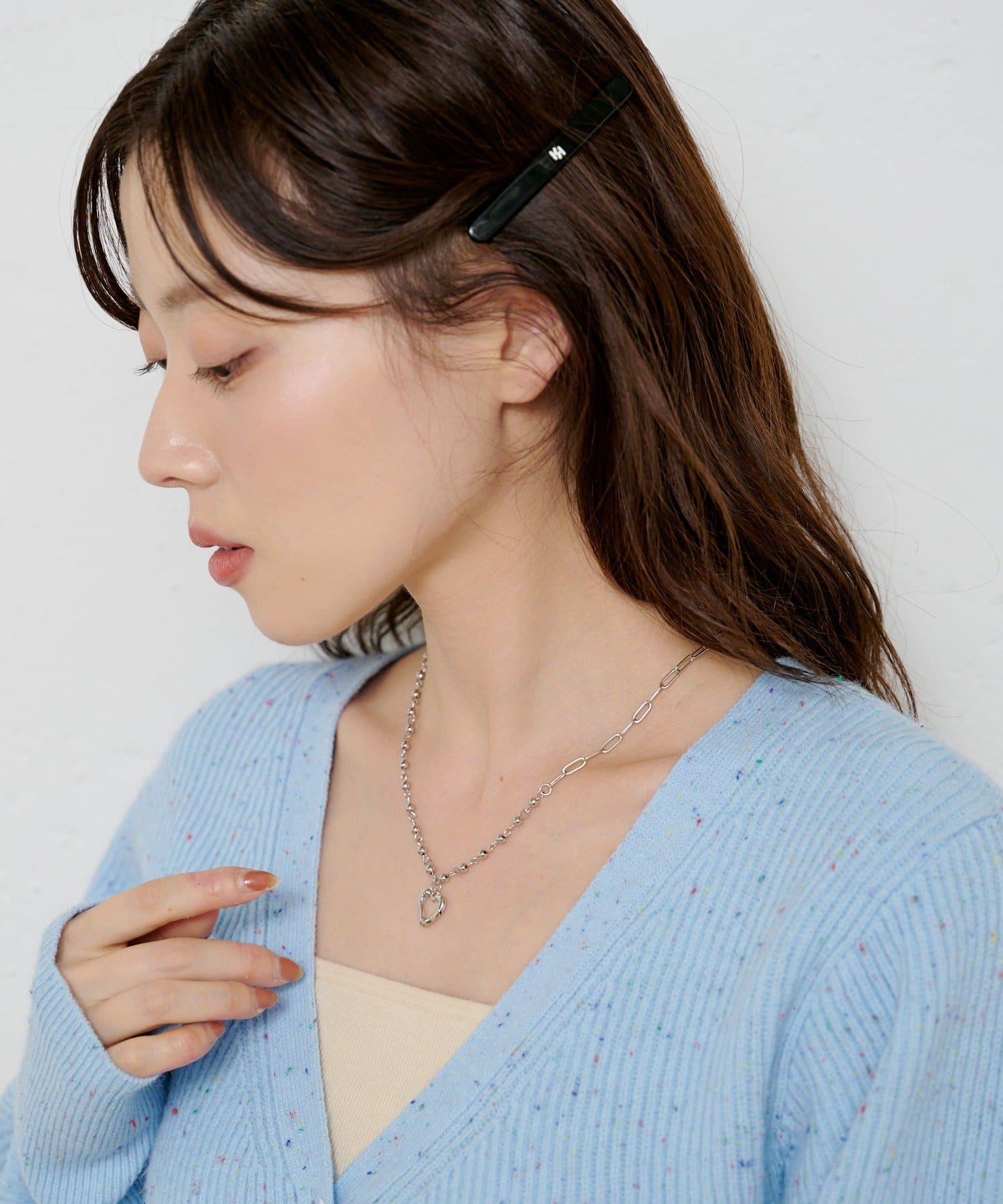 Kastane(カスタネ) 【fiw.】ハートアシメネックレス