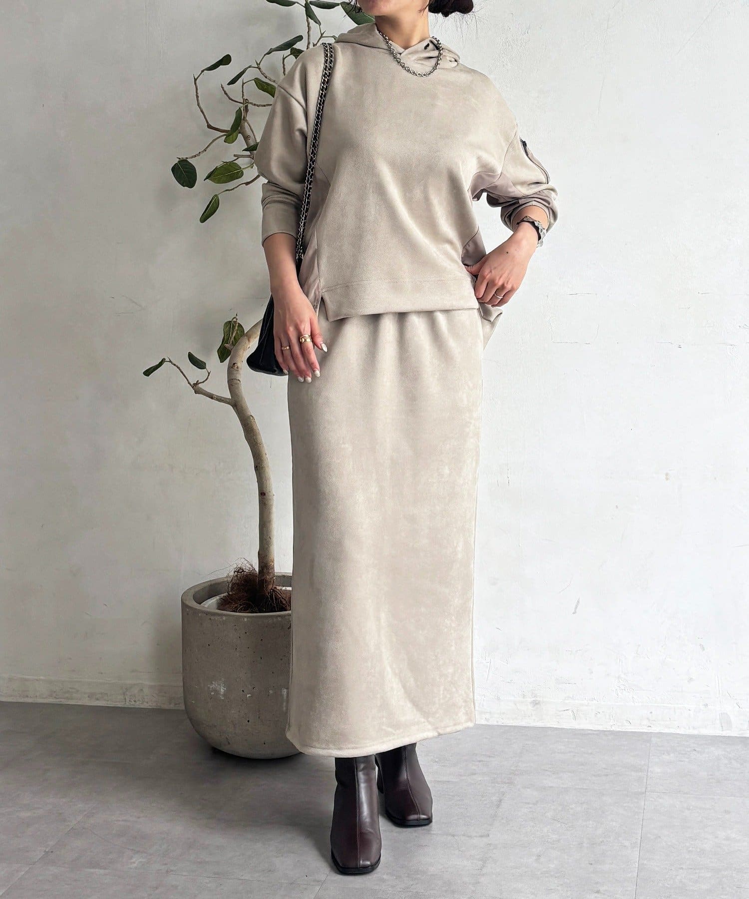 Croisiere(クロジエール) フェイクスエードミリタリーセットアップ