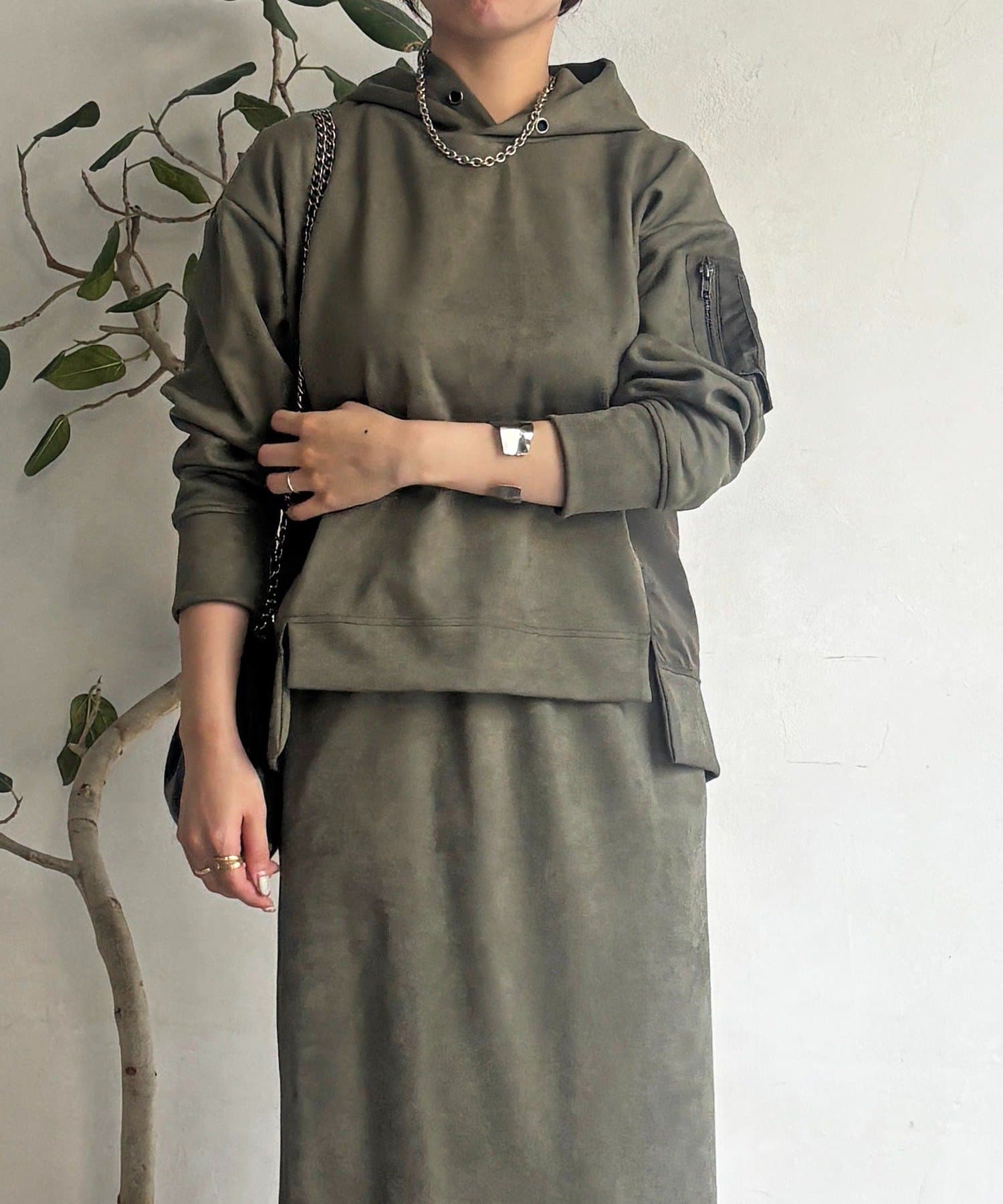 Croisiere(クロジエール) フェイクスエードミリタリーセットアップ