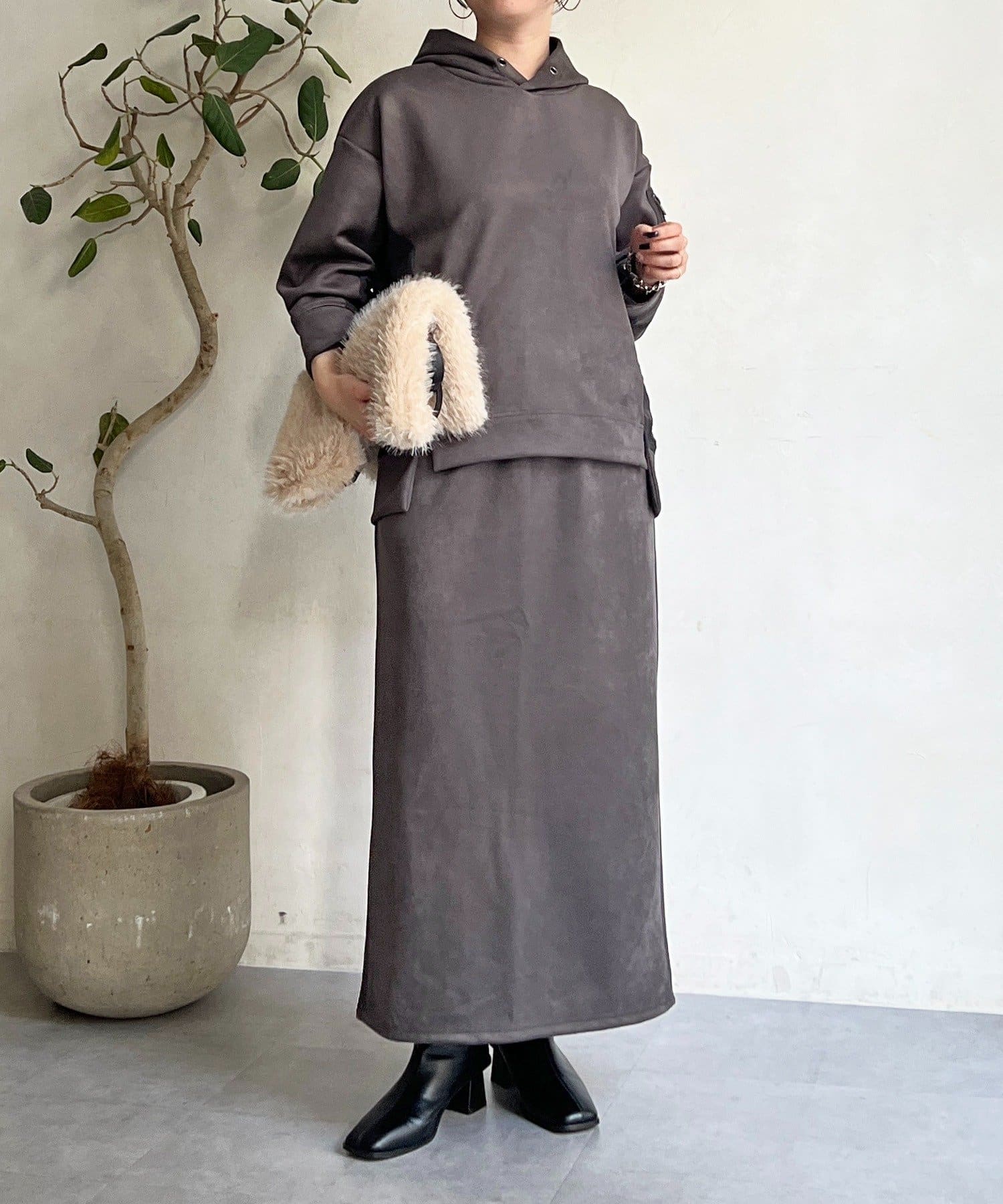 Croisiere(クロジエール) フェイクスエードミリタリーセットアップ